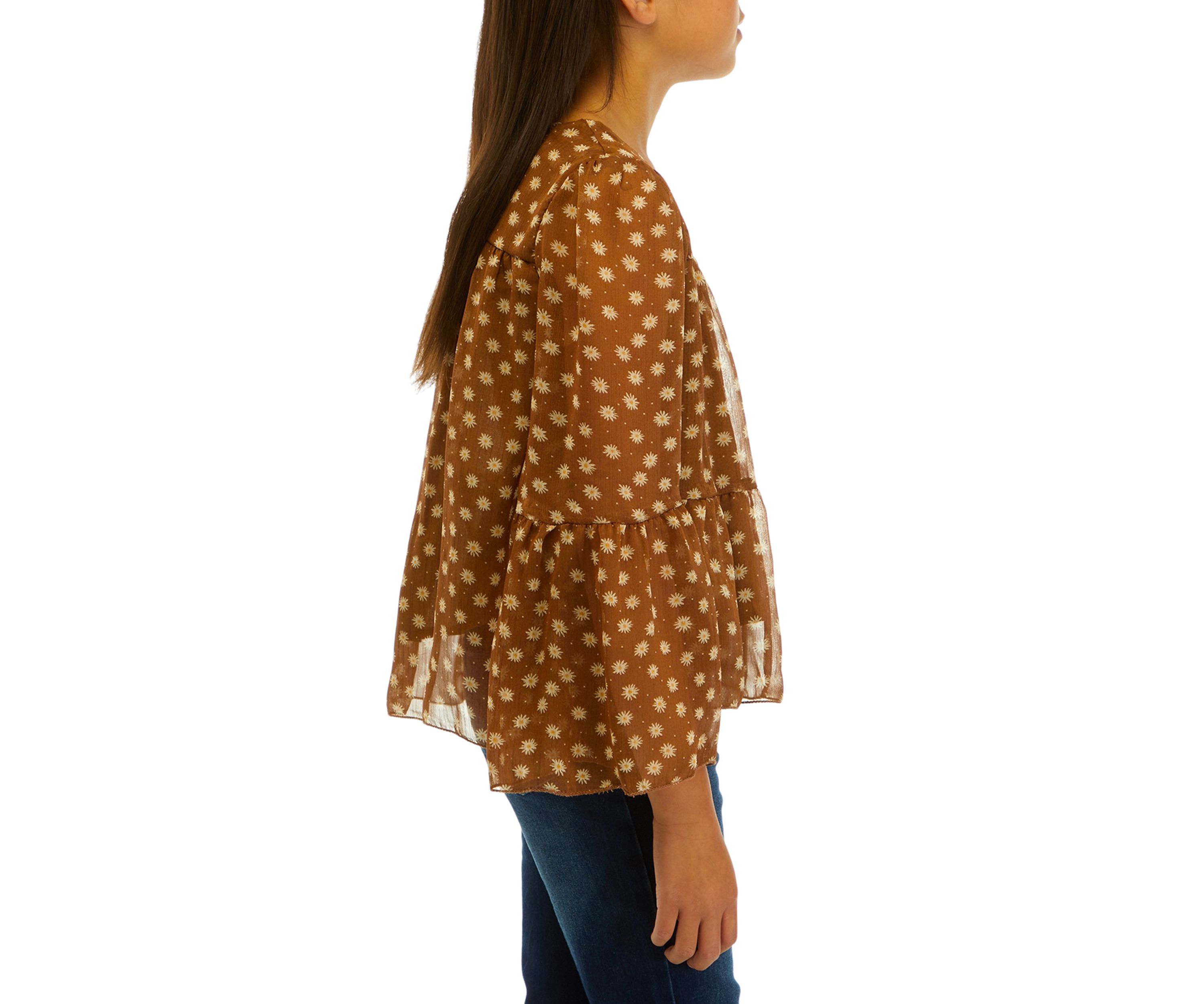 Girls 7-16 Daisy Printed Top