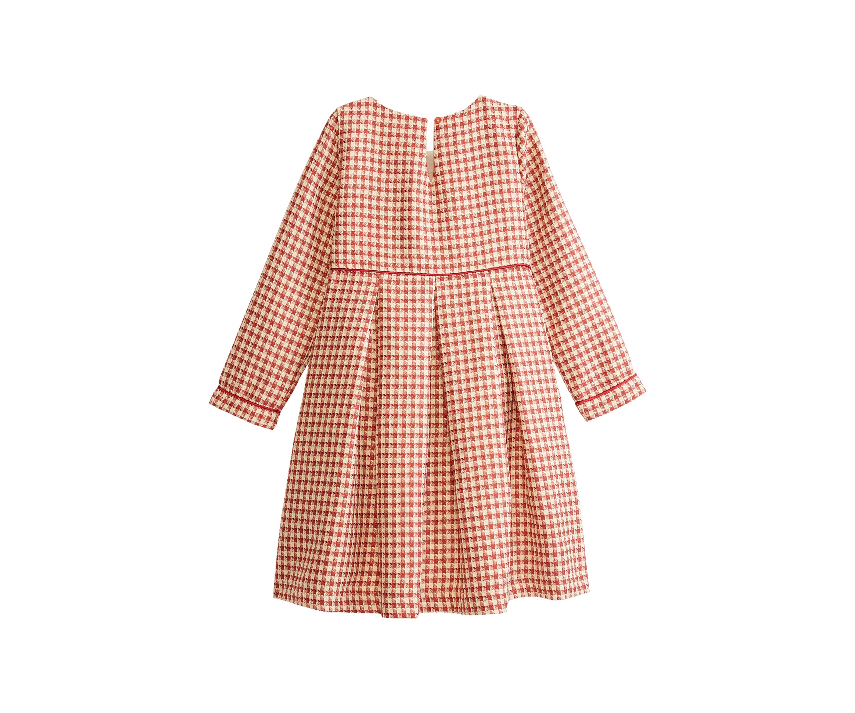 Girls 7-16 Houndstooth Color Block Dress