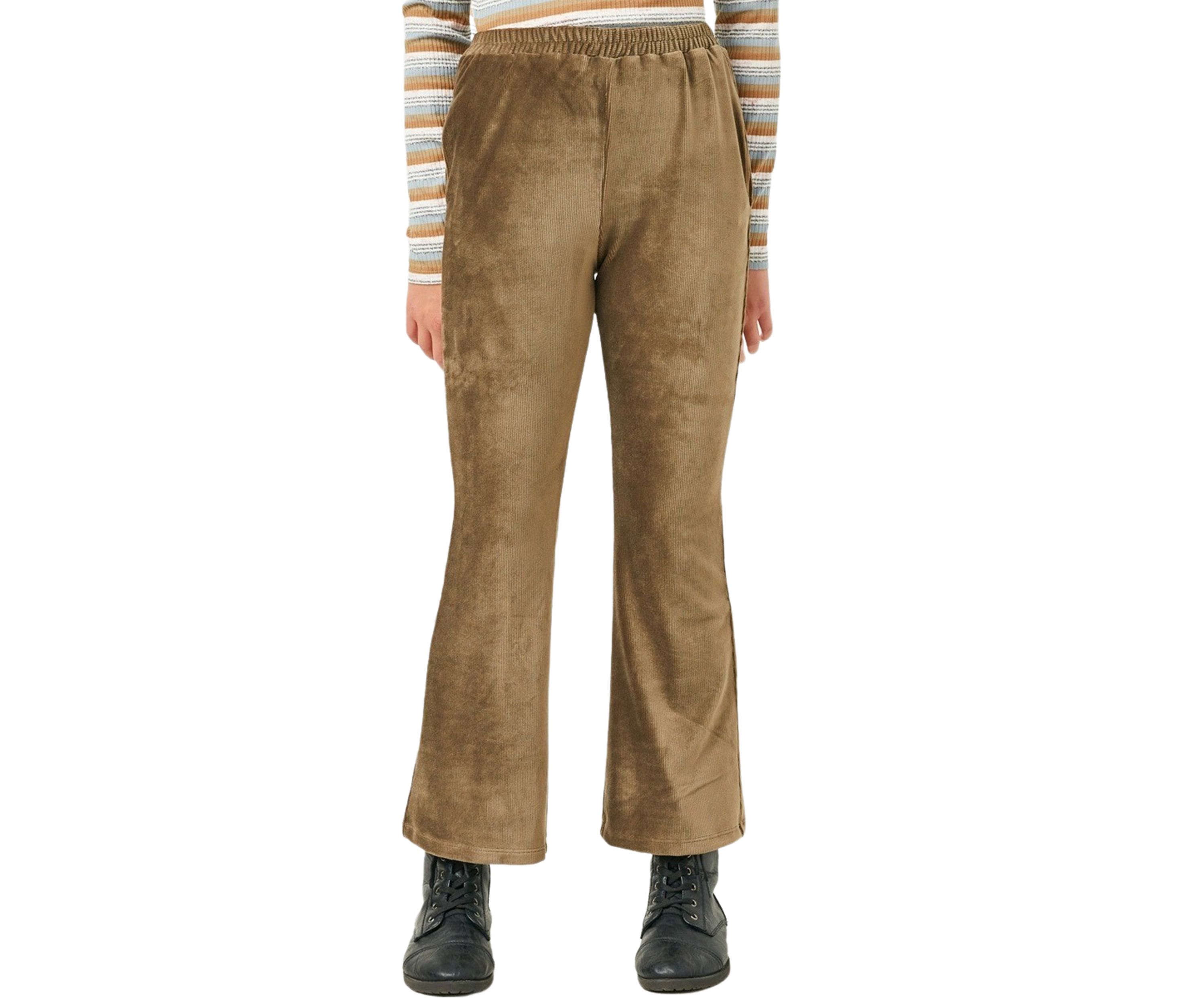 Girls 7-16 Wide Leg Velvet Corduroy Pants
