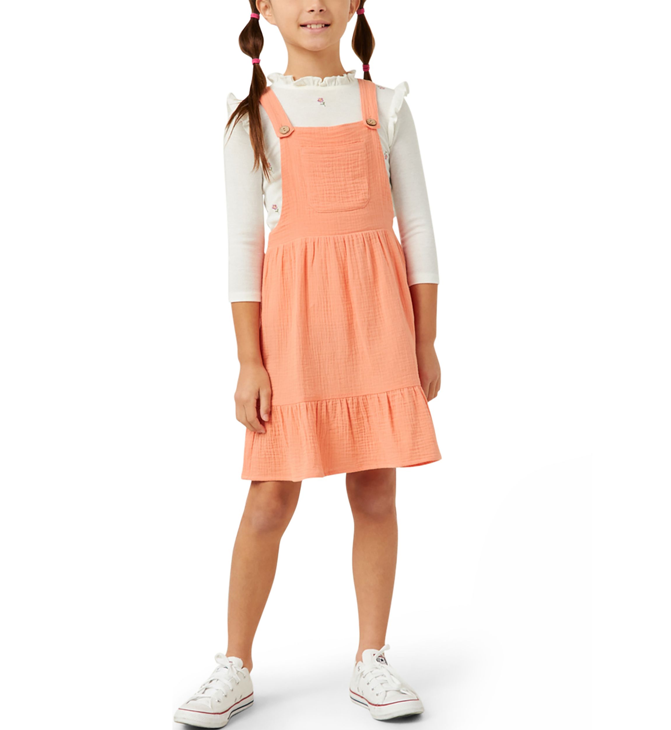 Girls 7-16 Textured Chest Pocket Sundress