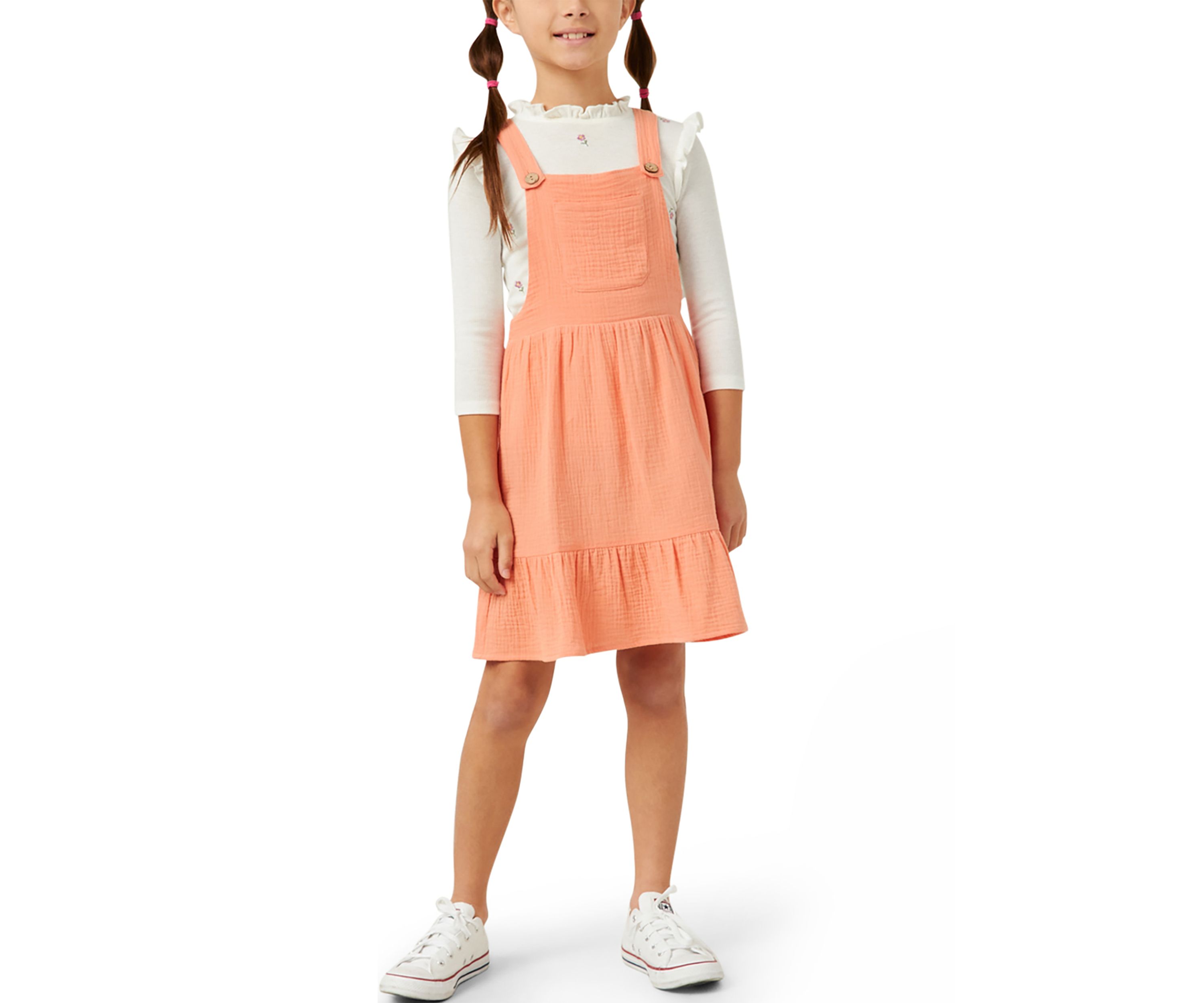Girls 7-16 Textured Chest Pocket Sundress