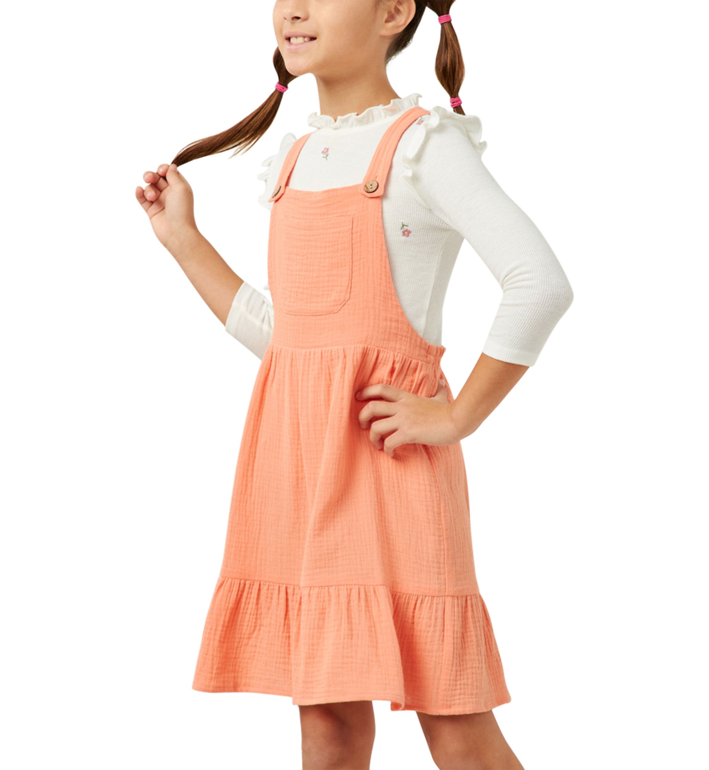 Girls 7-16 Textured Chest Pocket Sundress