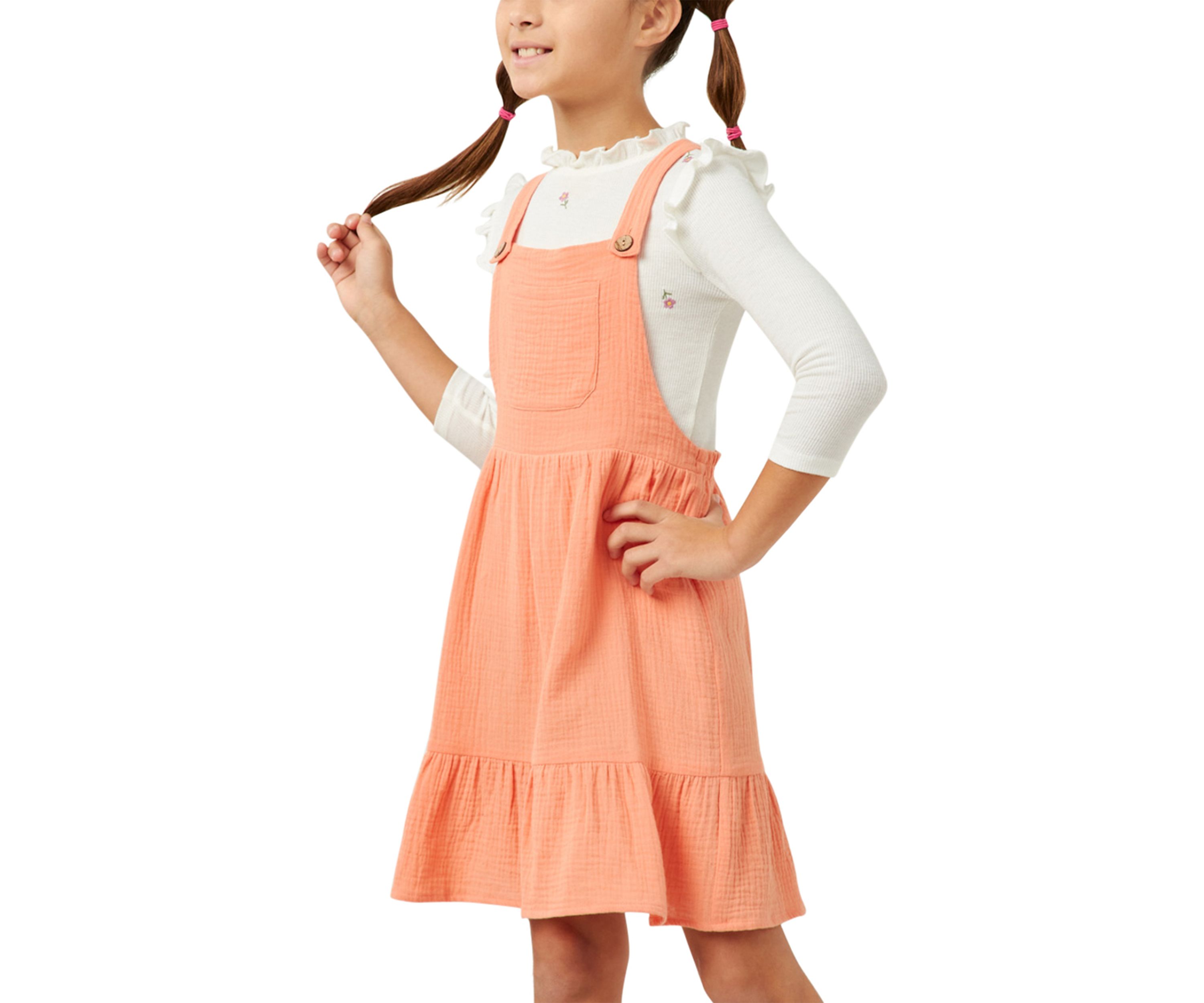 Girls 7-16 Textured Chest Pocket Sundress