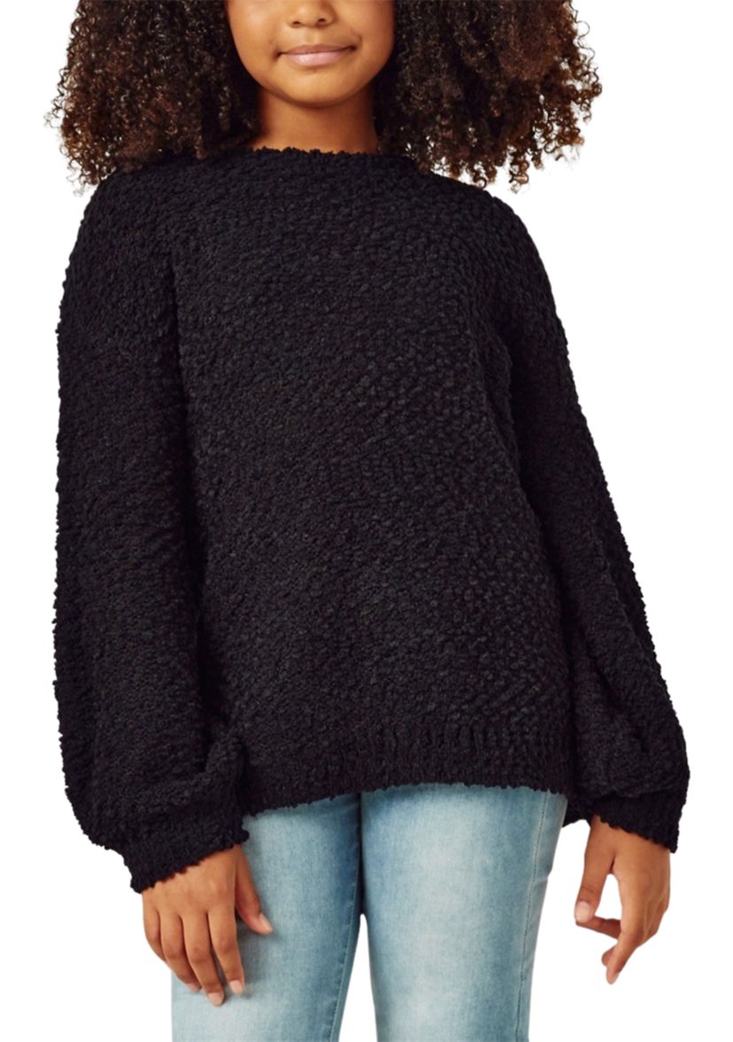 Girls 7-16 Popcorn Knit Sweater