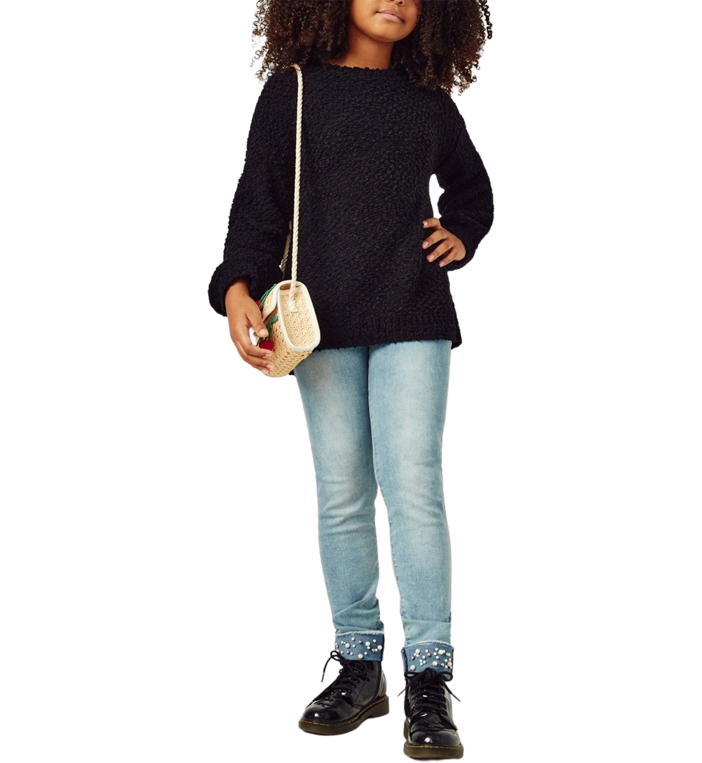Girls 7-16 Popcorn Knit Sweater