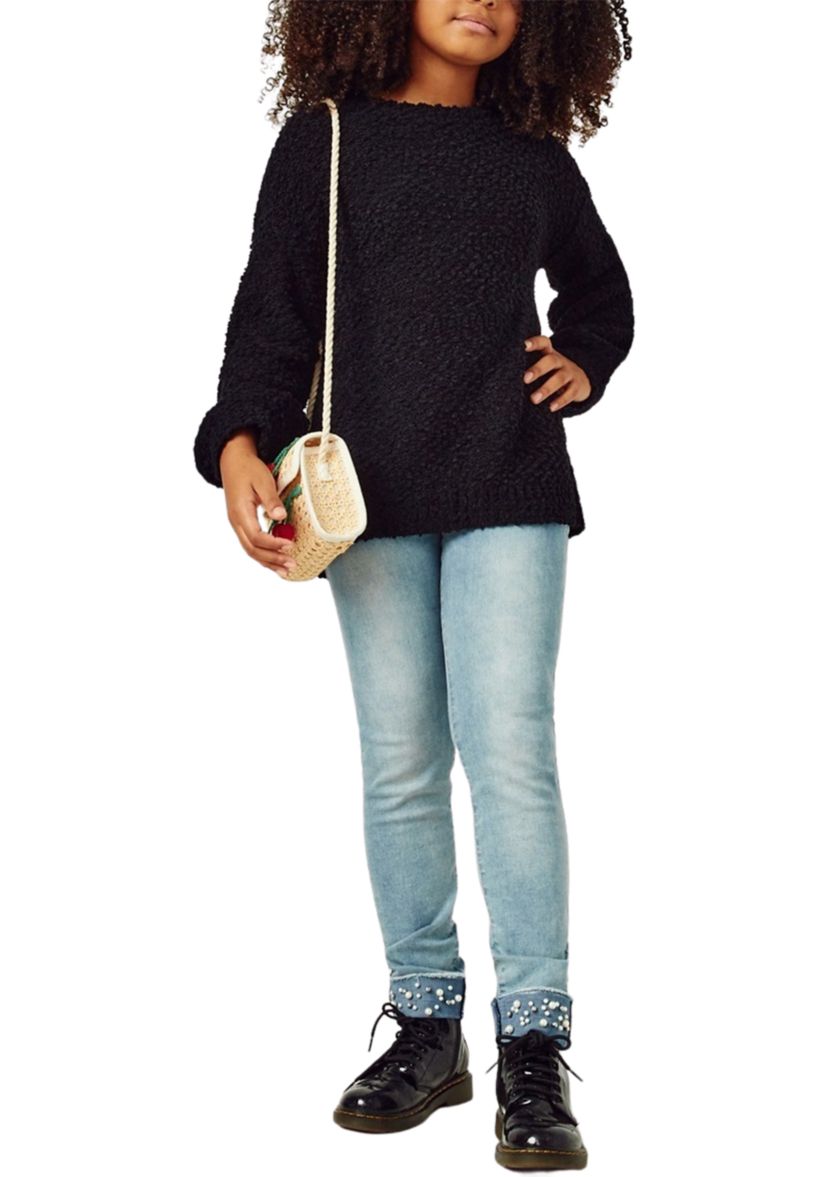 Girls 7-16 Popcorn Knit Sweater