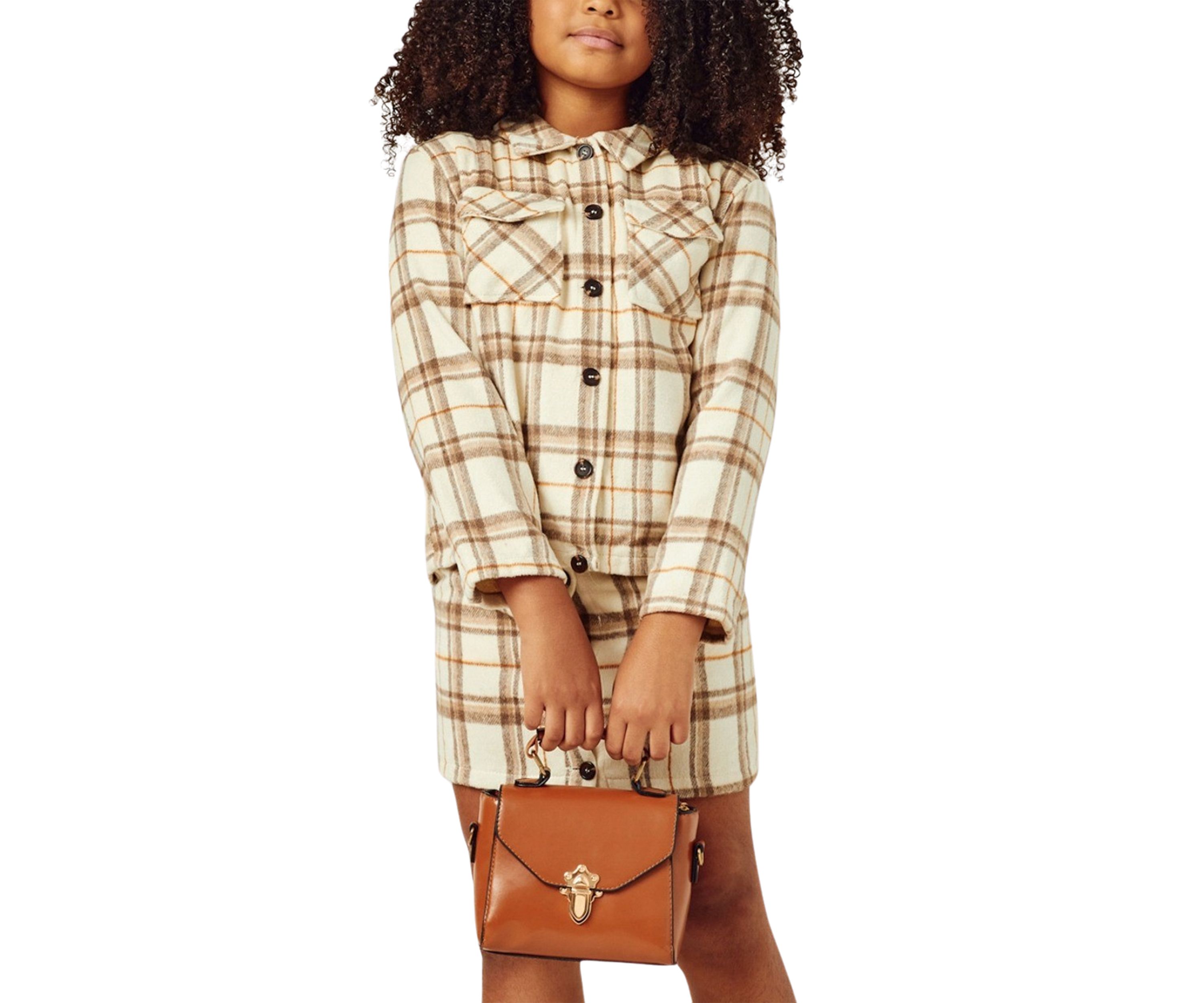 Girls 7-16 Plaid Shirt
