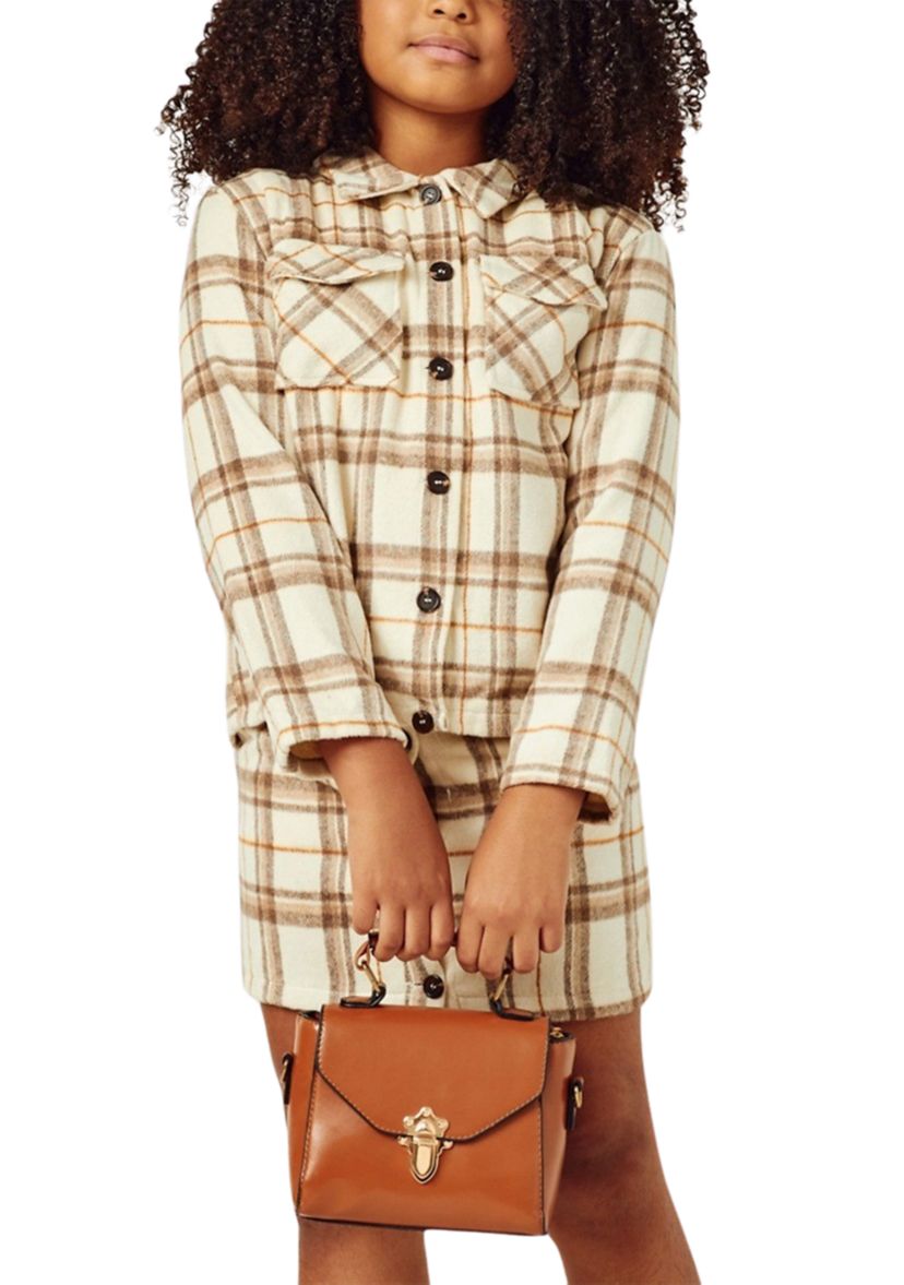 Girls 7-16 Plaid Shirt