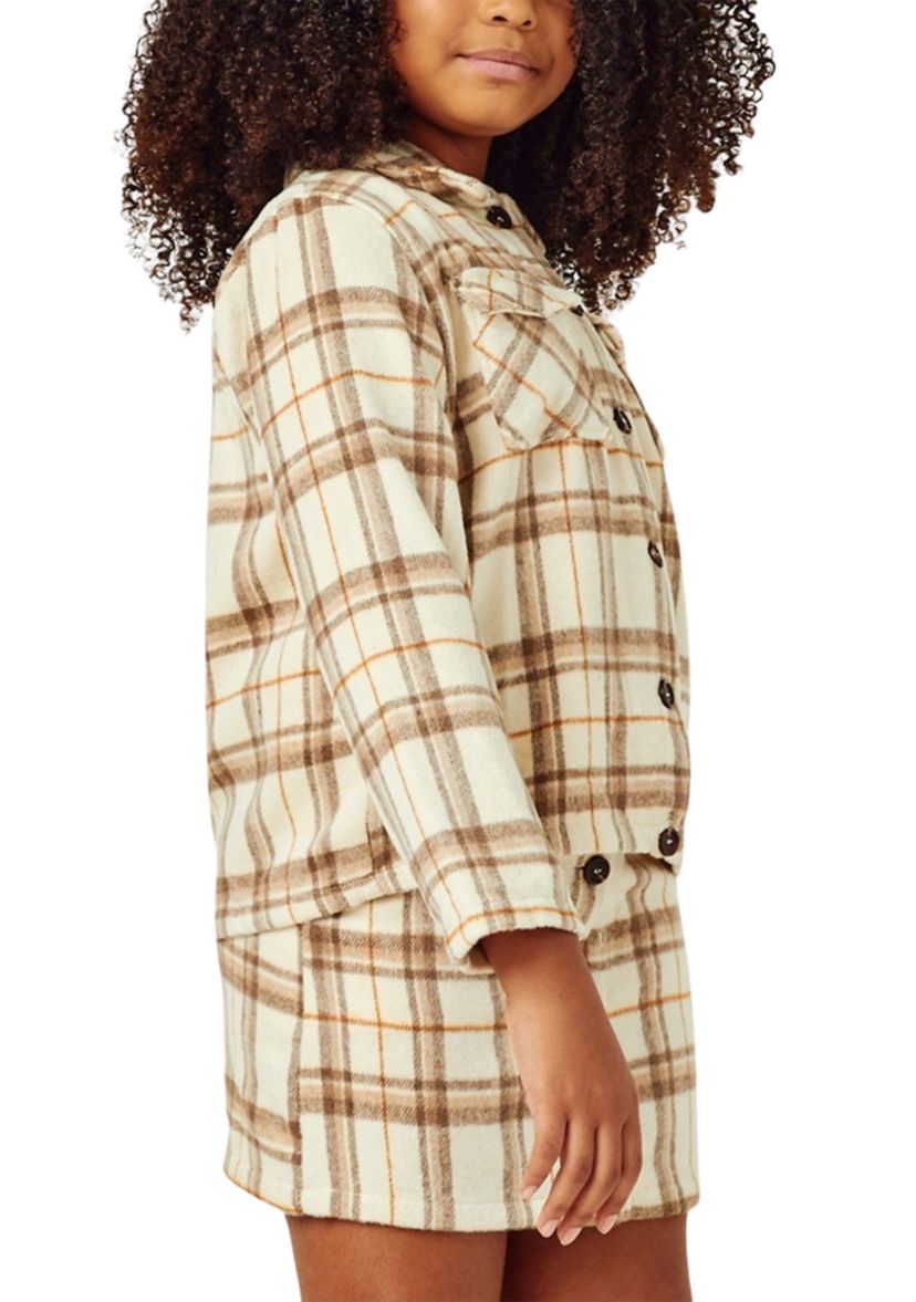Girls 7-16 Plaid Shirt