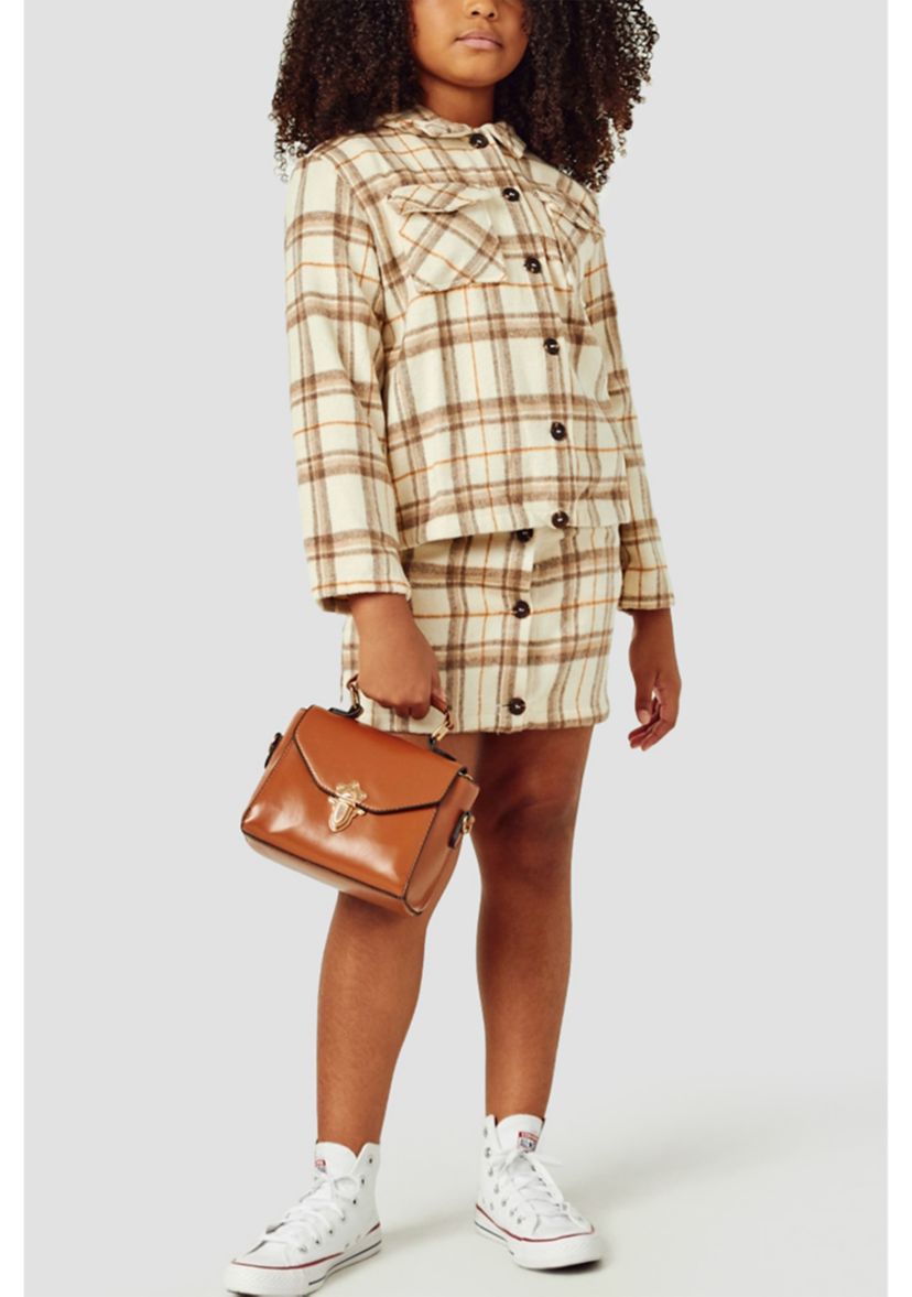 Girls 7-16 Plaid Shirt