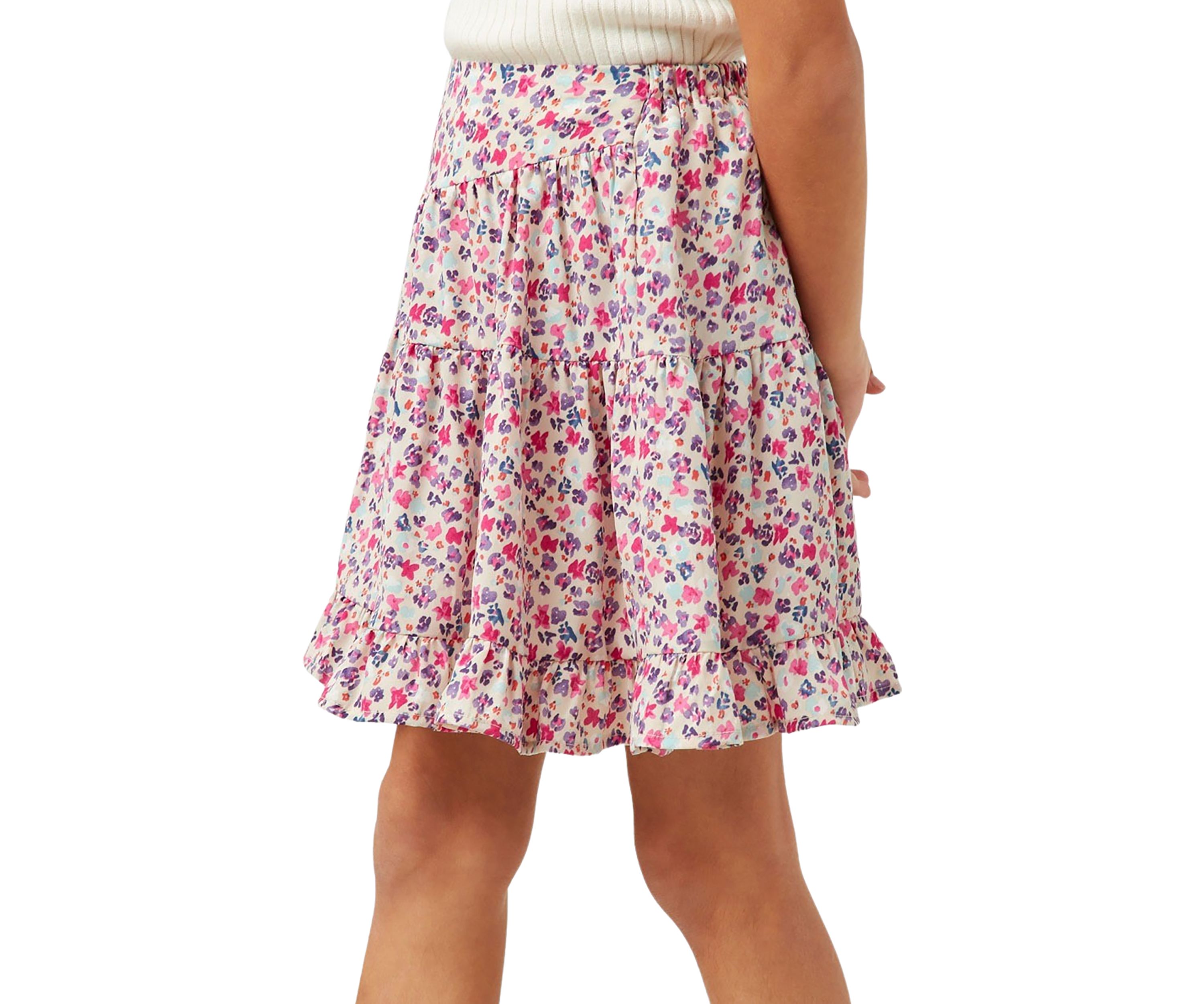Toddler Girls Ditsy Floral Printed Ruffle Skirt