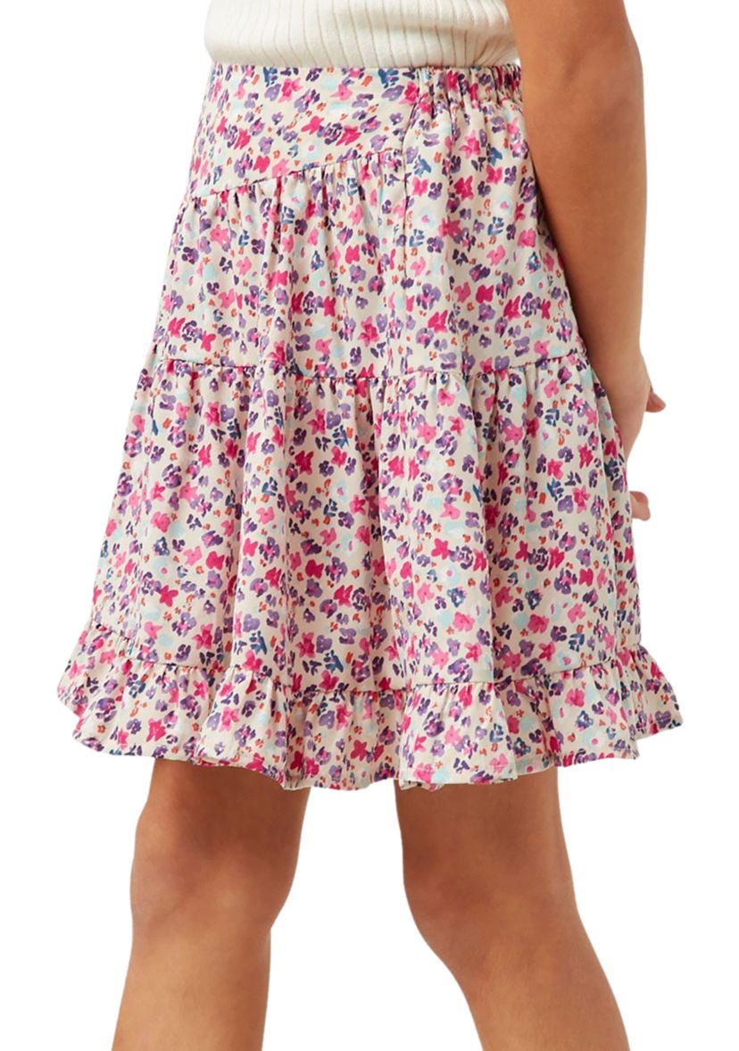 Toddler Girls Ditsy Floral Printed Ruffle Skirt