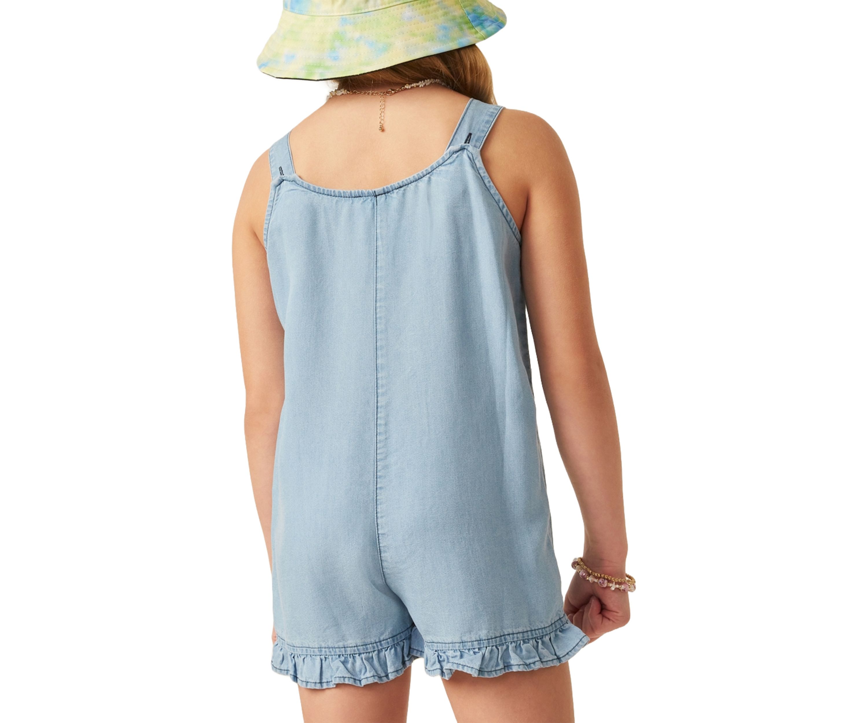 Girls 7-16 Tencel Ruffle Hem Jumpsuit