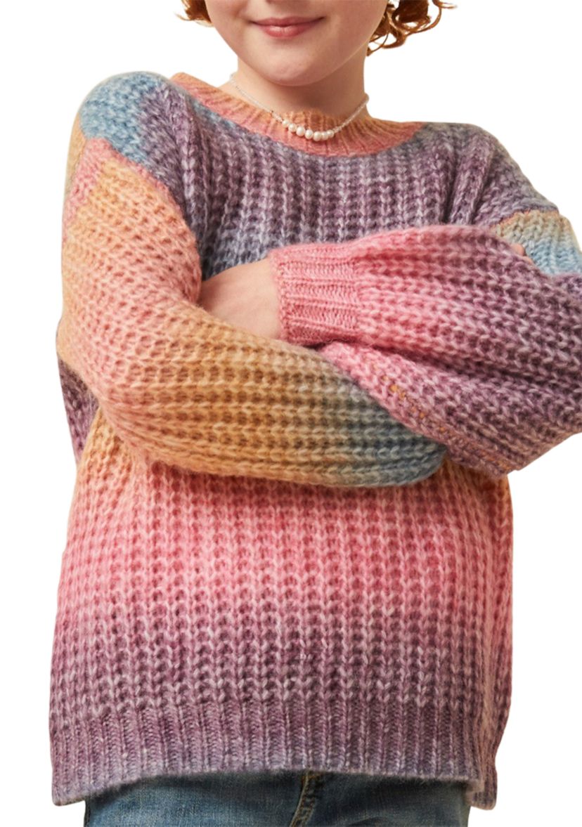 Girls 7-16 Ombré Stripe Sweater