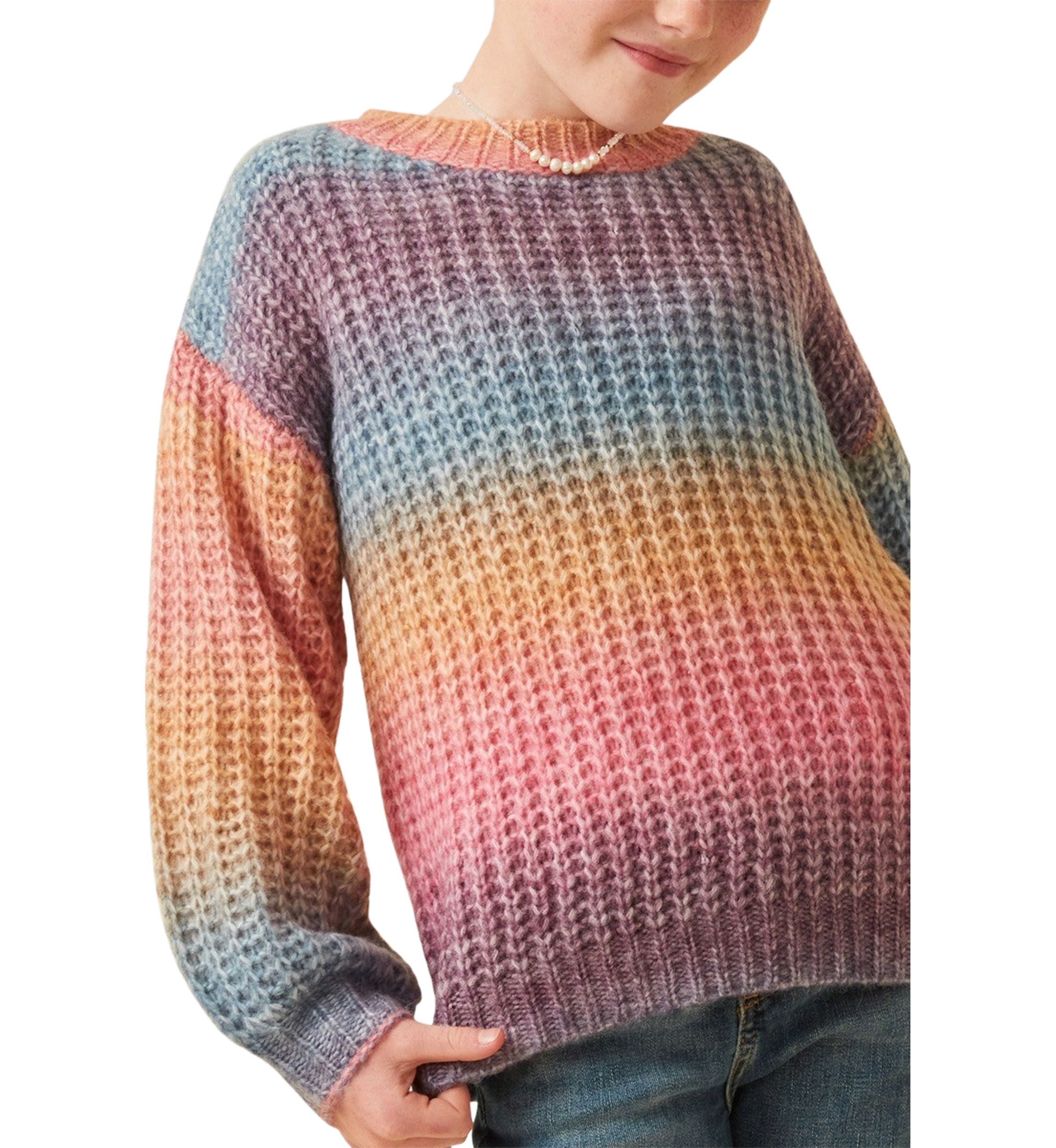 Girls 7-16 Ombré Stripe Sweater