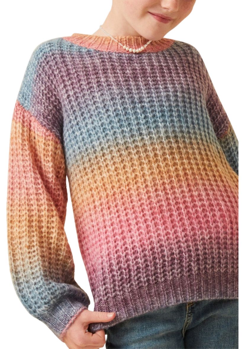 Girls 7-16 Ombré Stripe Sweater