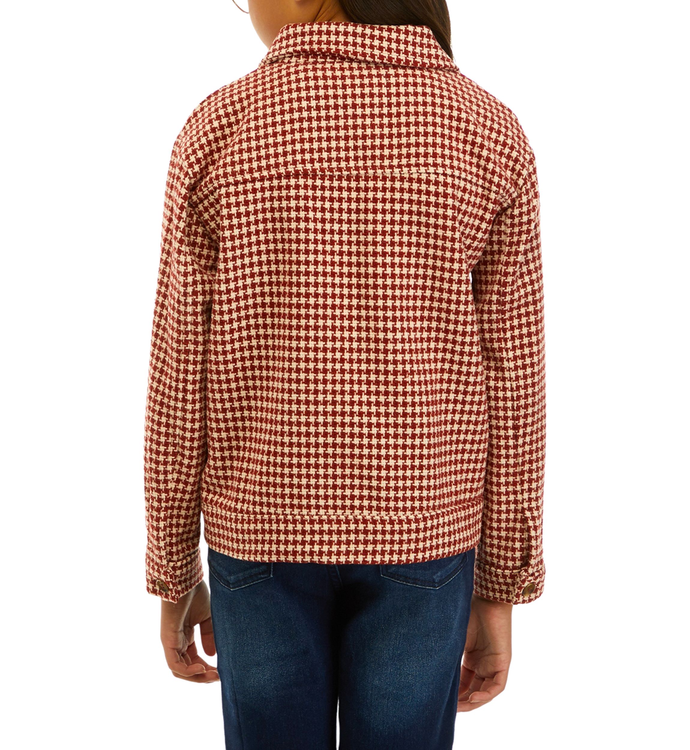 Girls 7-16 Houndstooth Jacket