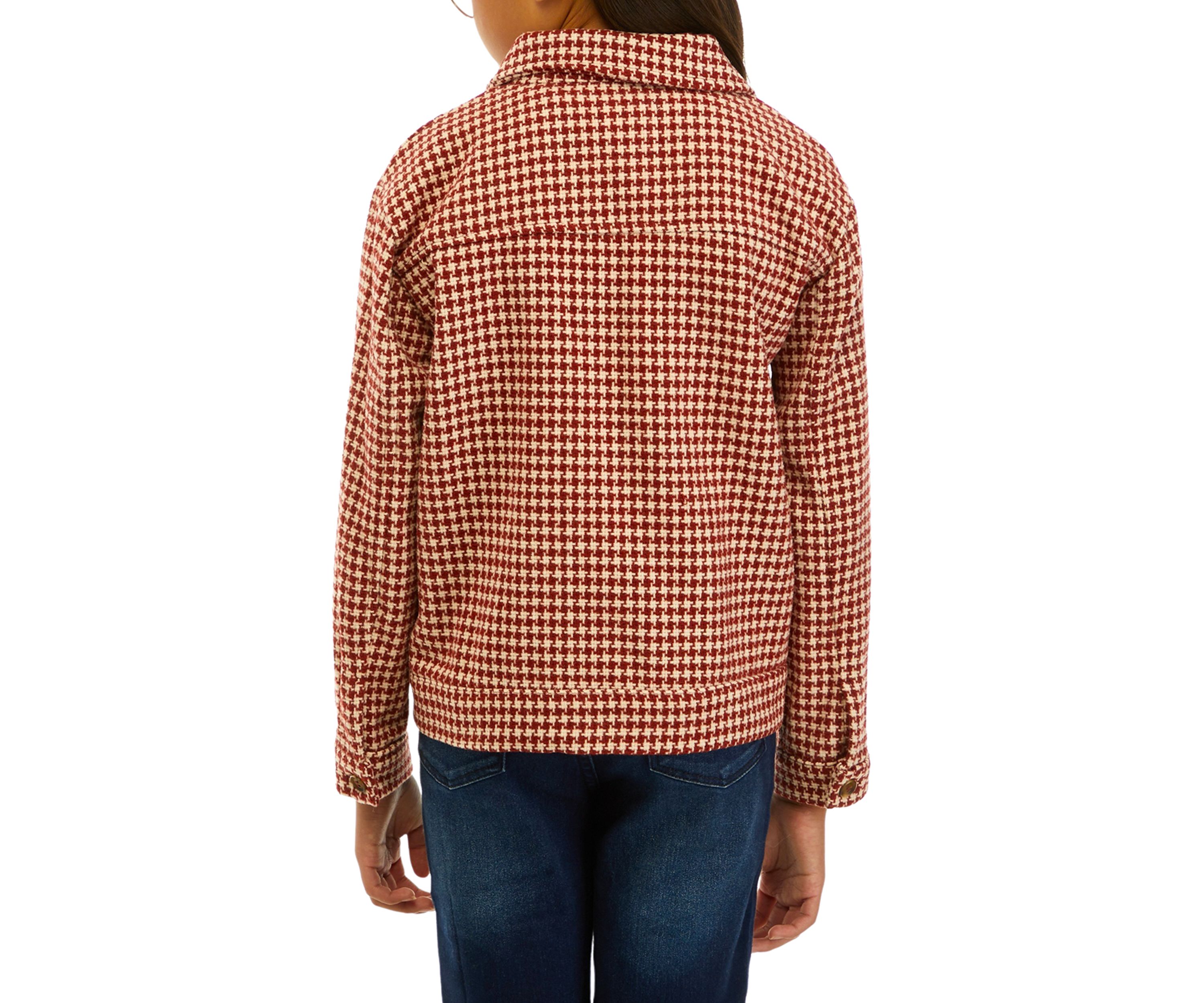 Girls 7-16 Houndstooth Jacket