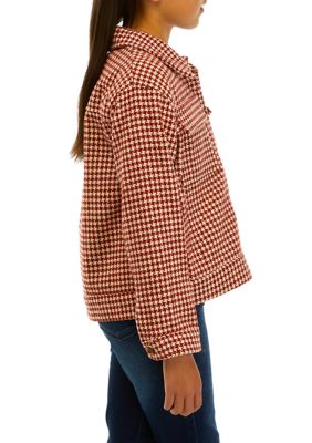 Girls 7-16 Houndstooth Jacket