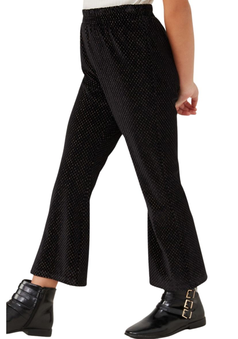 Girls 7-16 Textured Velvet Wide Leg Pants 