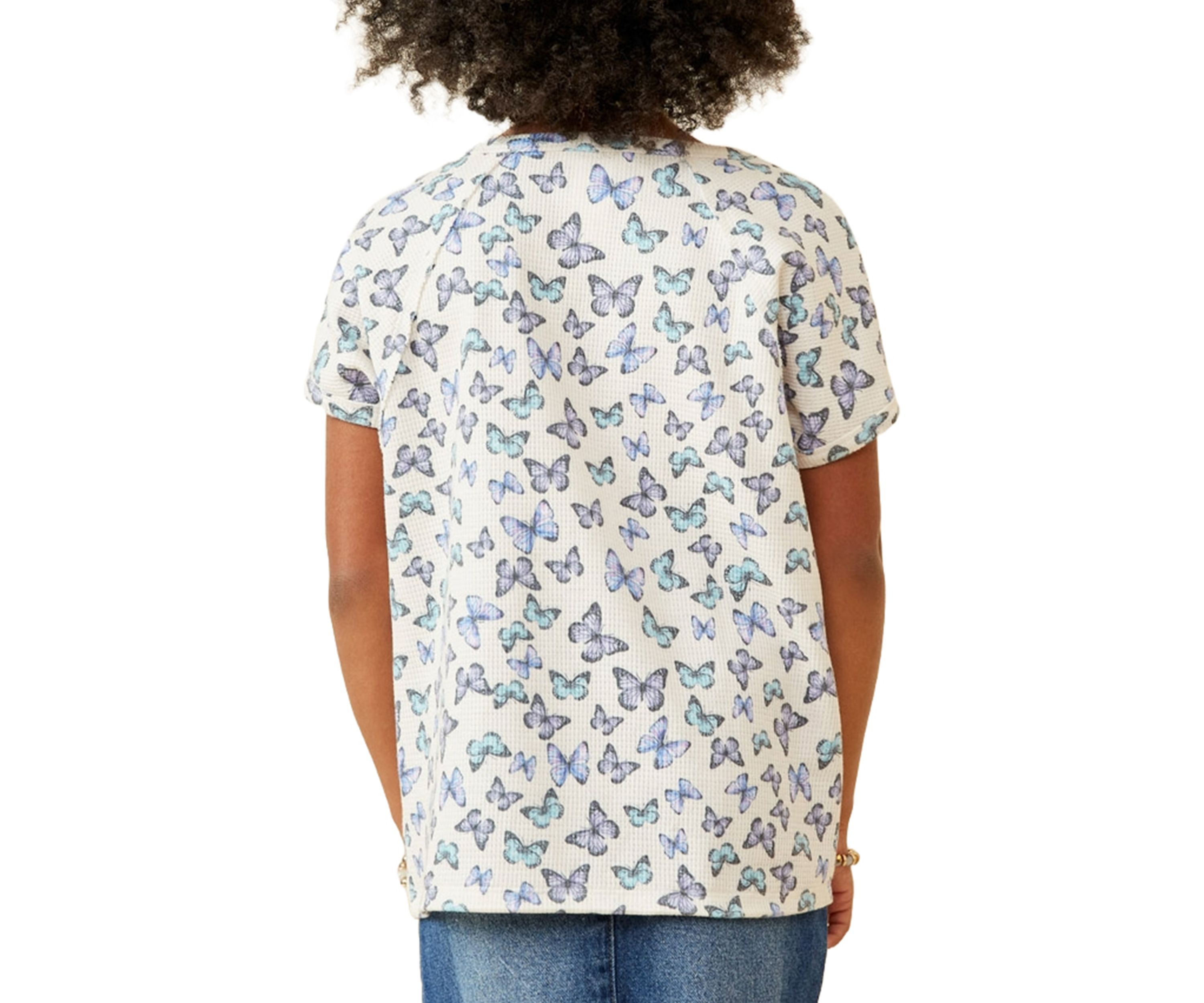 Girls 7-16 Butterfly Print Dolman T-Shirt