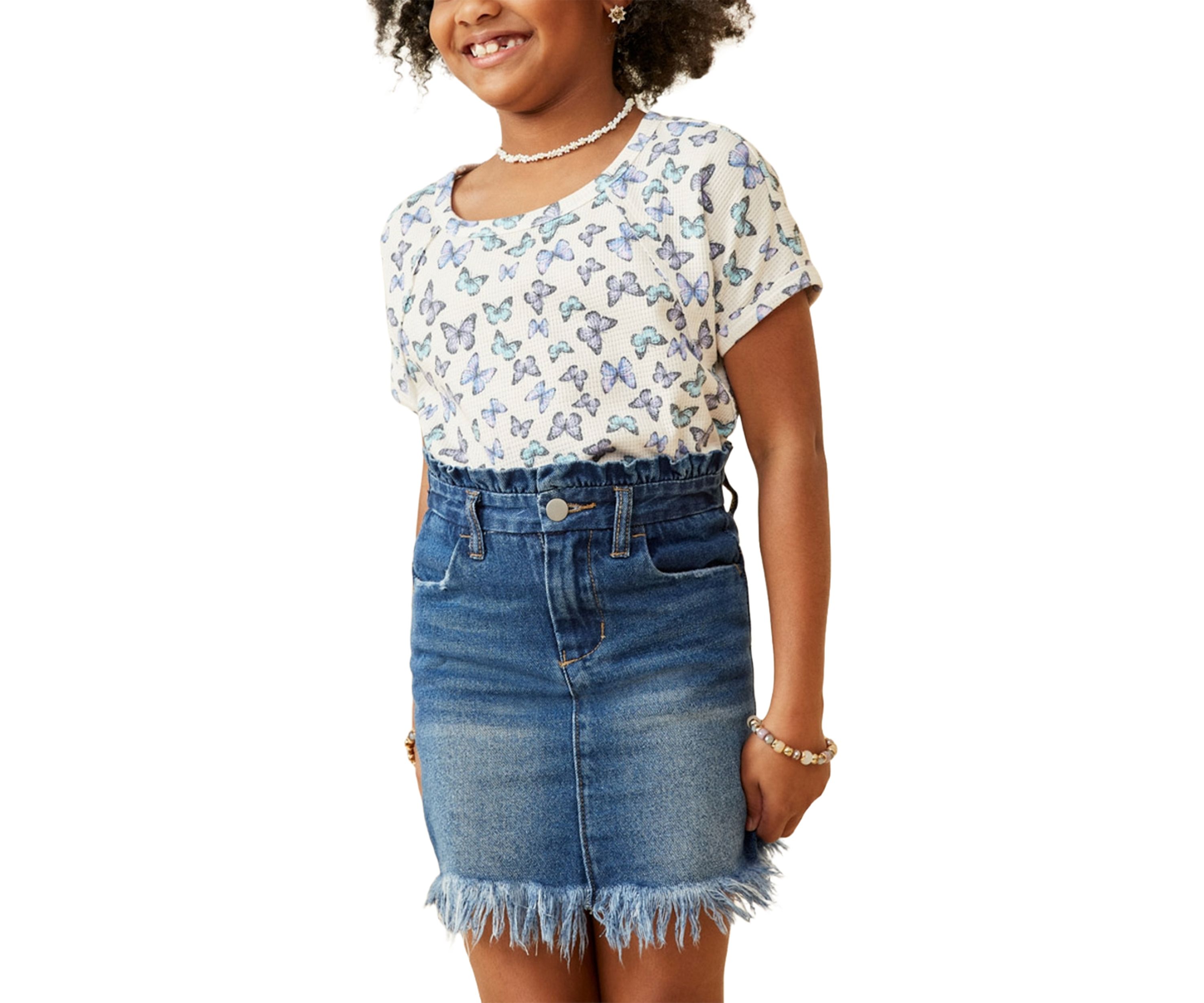 Girls 7-16 Butterfly Print Dolman T-Shirt