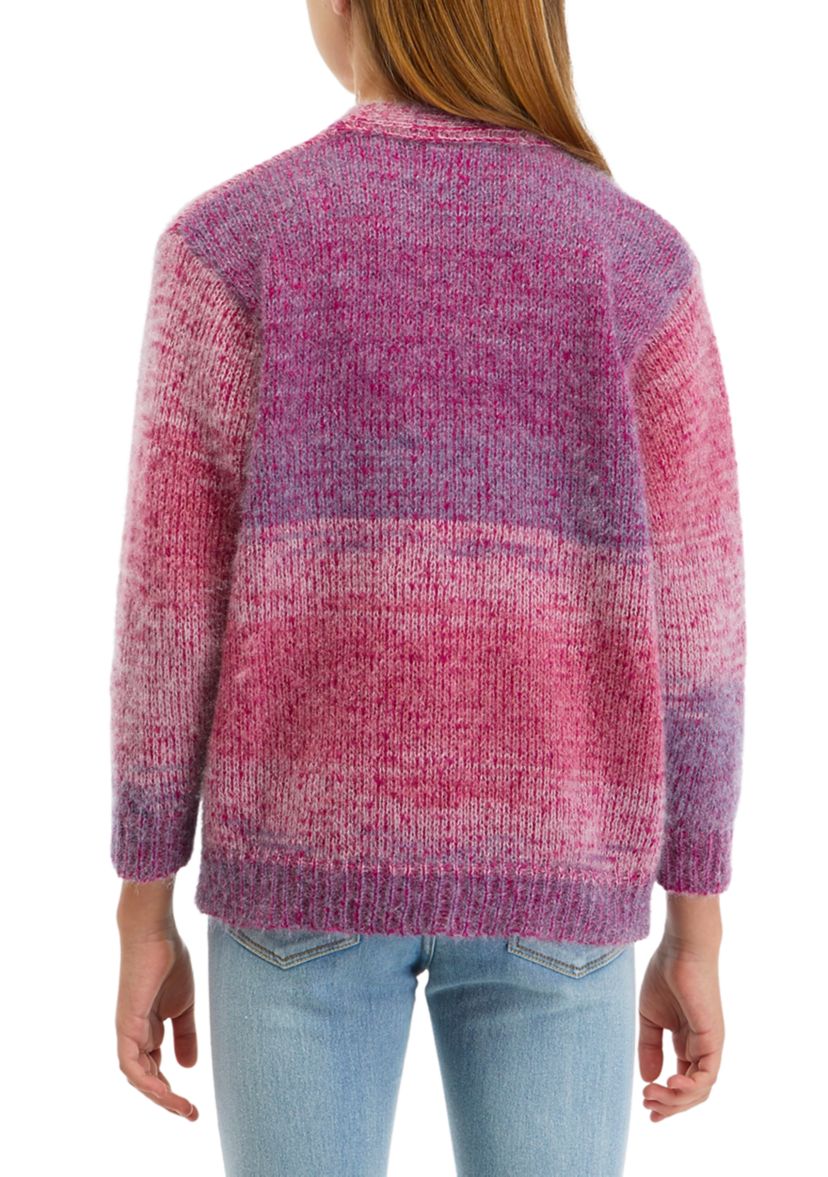 Girls 7-16 Sweater Knit Cardigan with Pearl Buttons