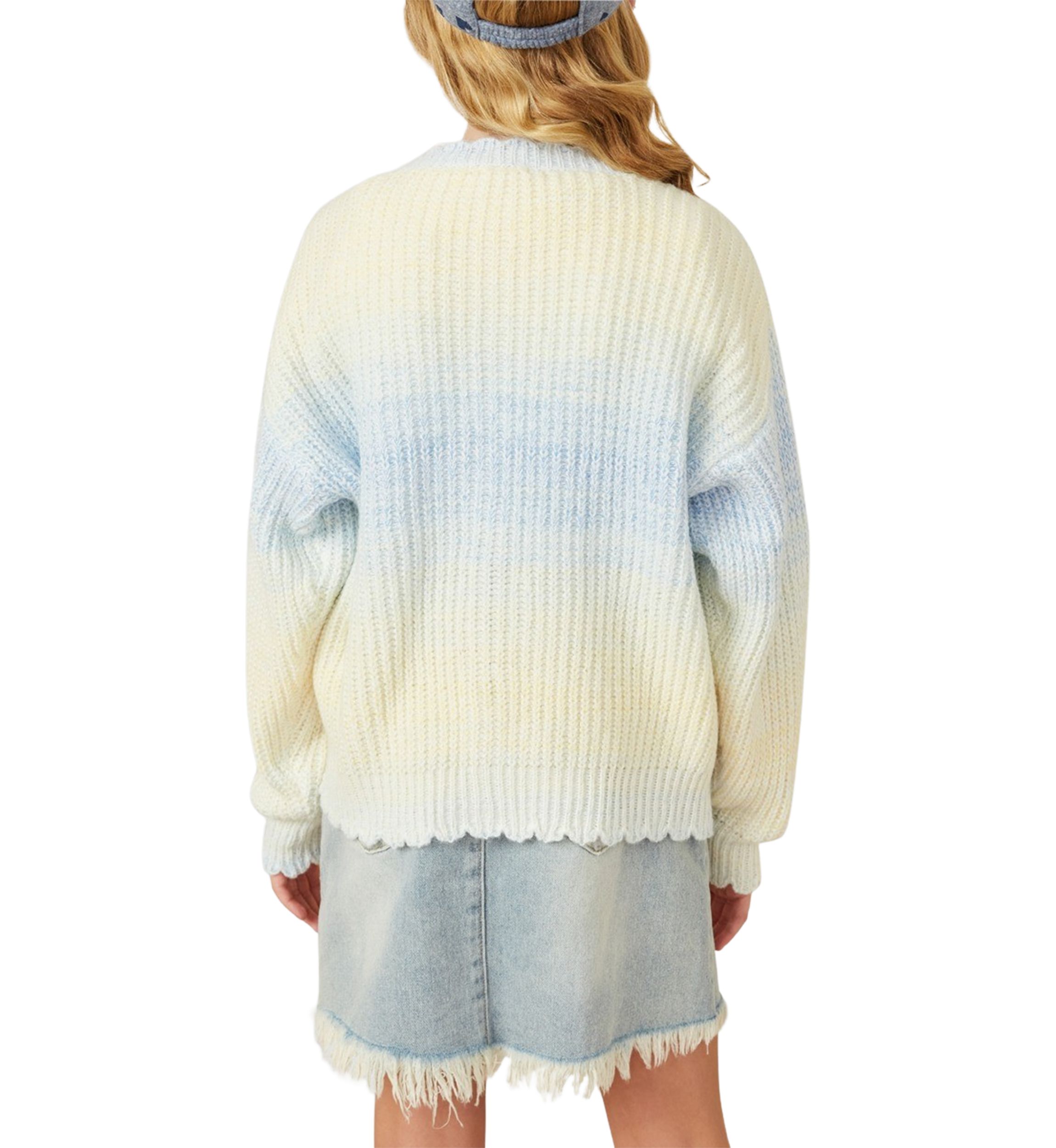 Girls 7-16 Ombré Cardigan with Pearl Buttons