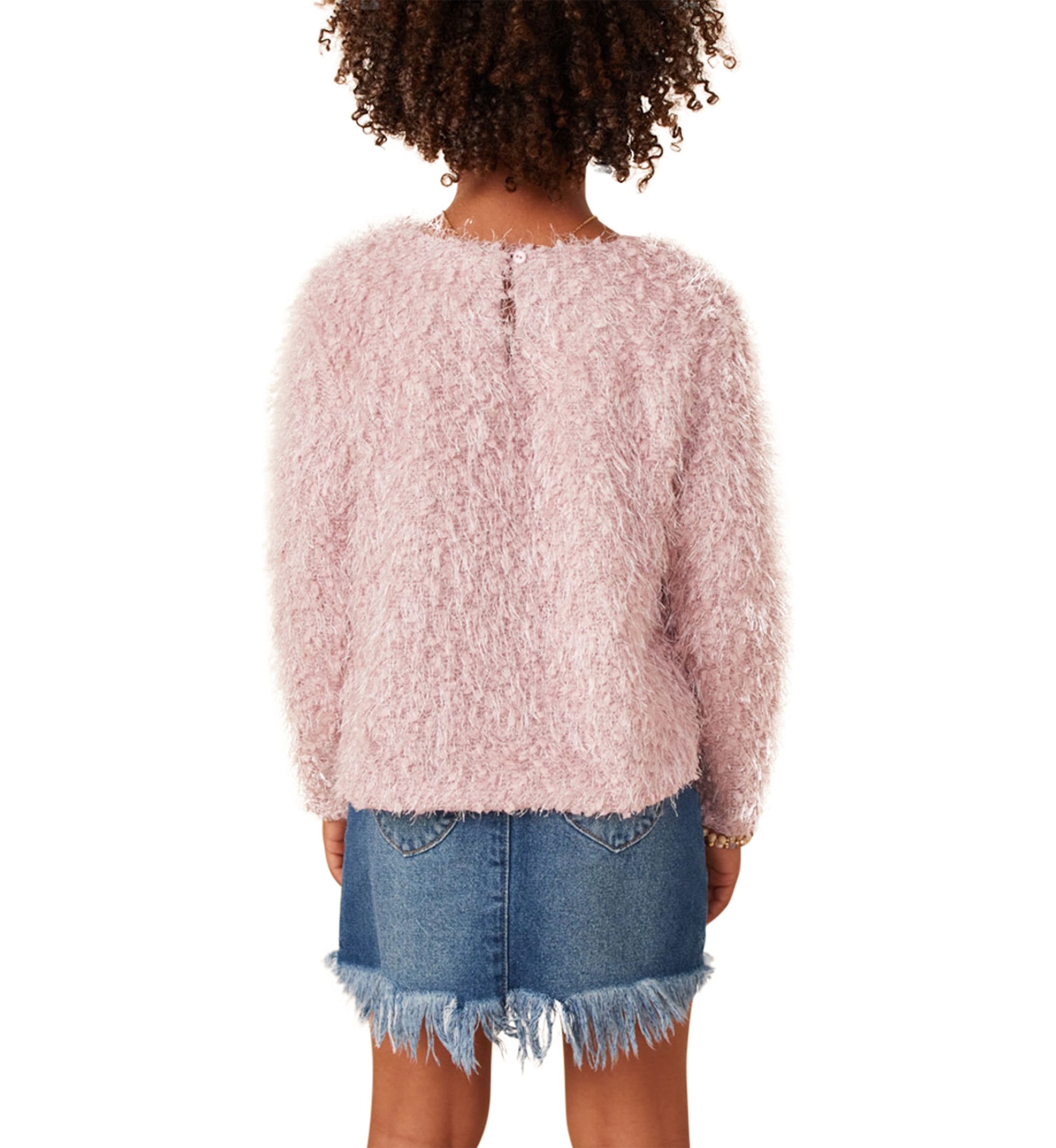 Girls 7-16 Fringe Detail Spangle Top