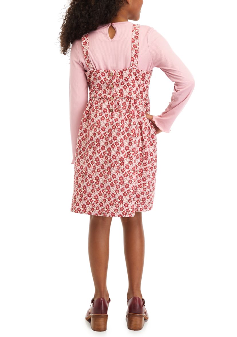 Girls 7-16 Floral Jumper