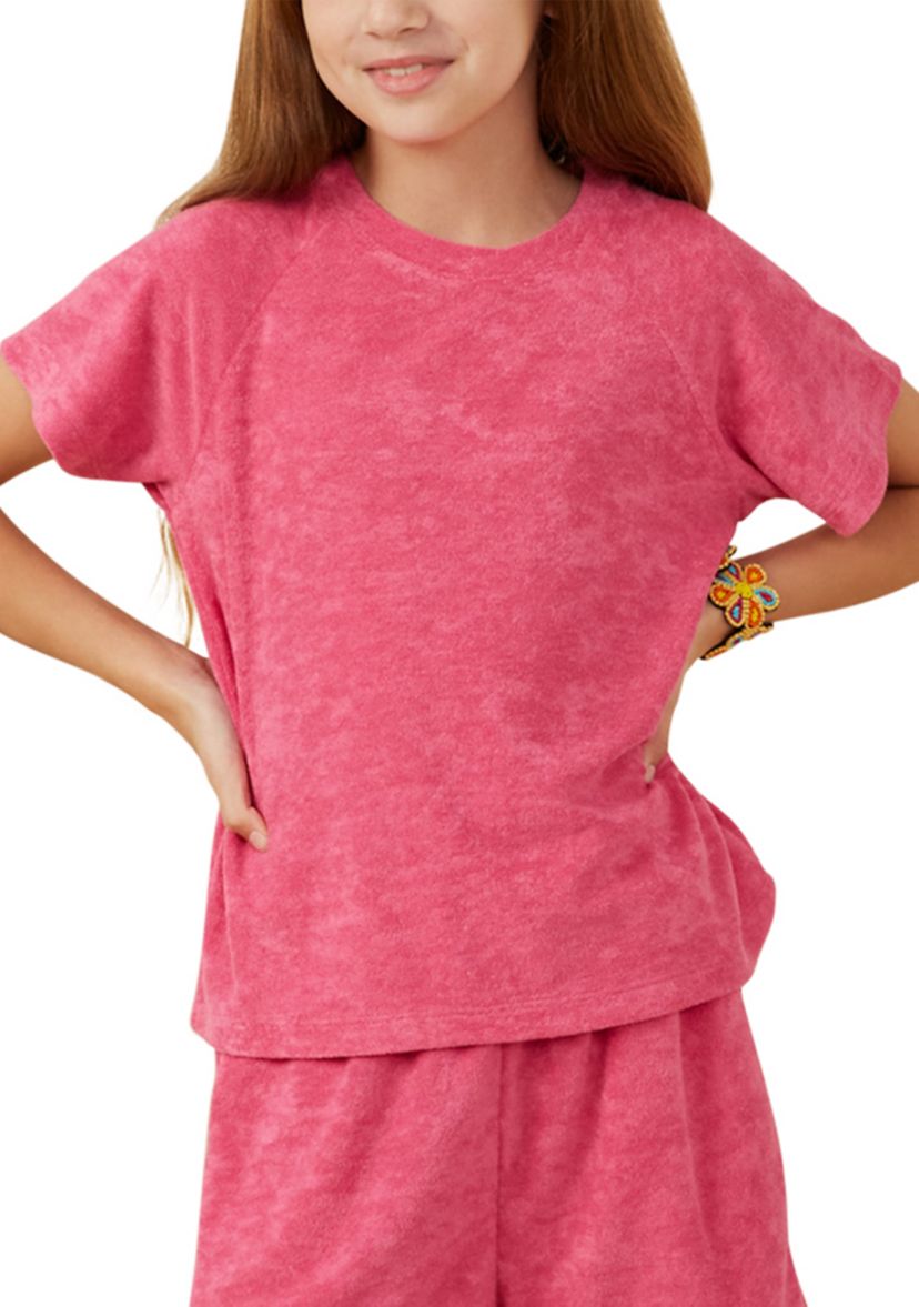 Girls 7-16 Textured Velvet Look Top