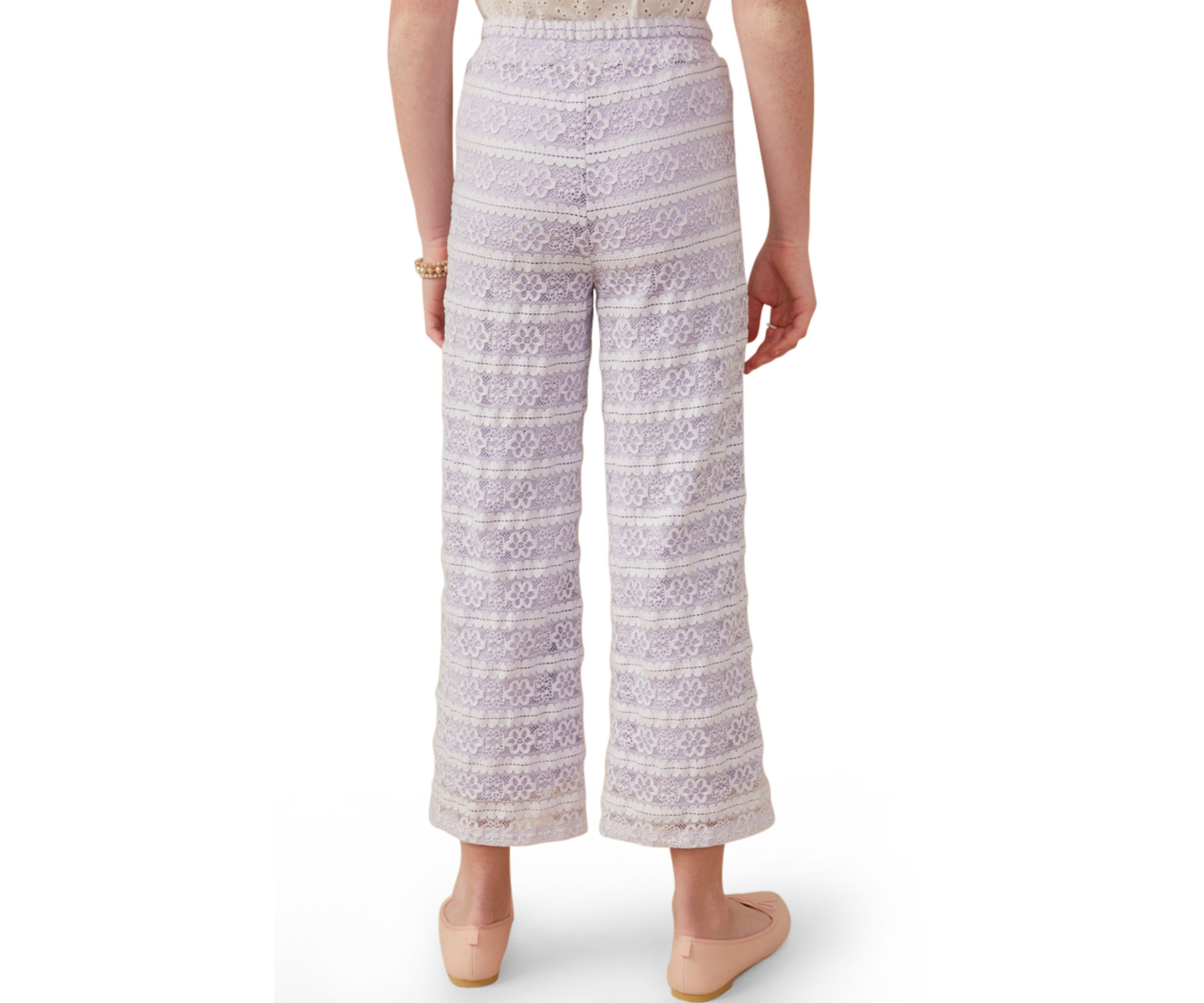 Girls 7-16 Tassel Tie Stretch Floral Printed Pants