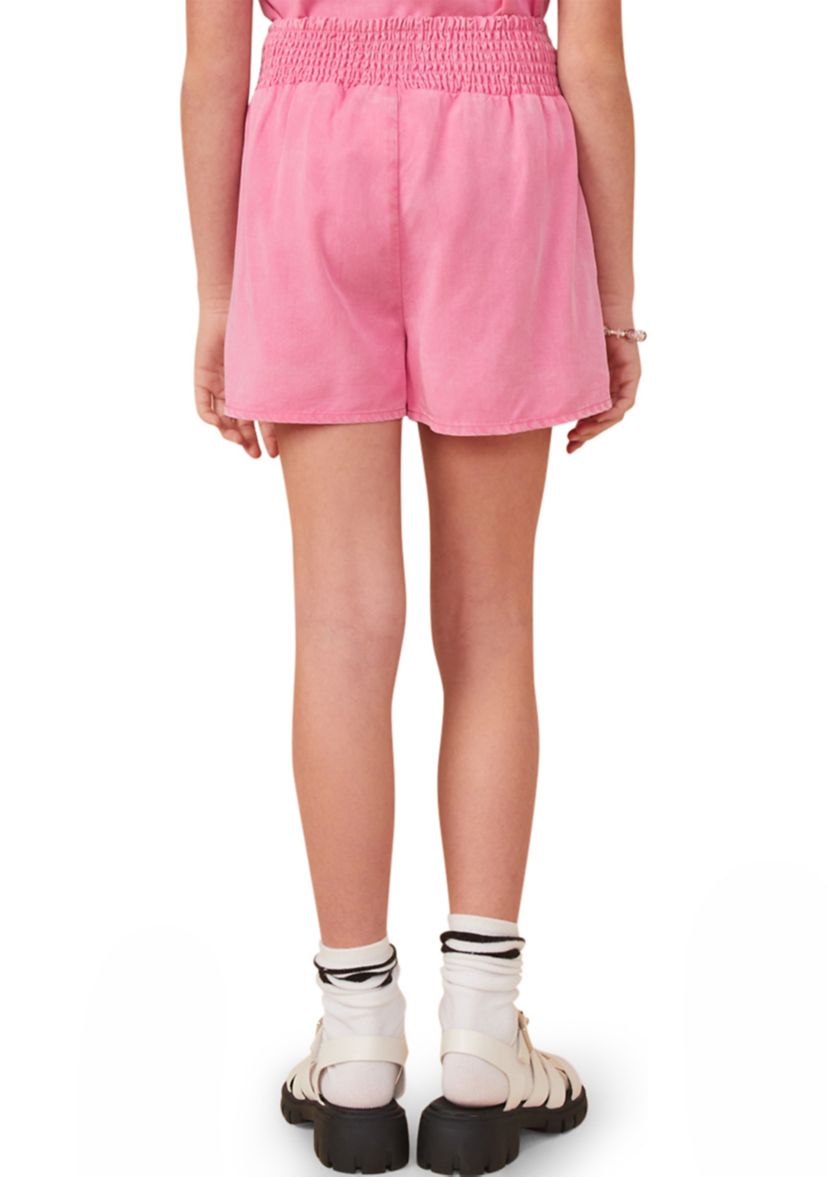 Girls 7-16 Garment Dyed Smock Shorts