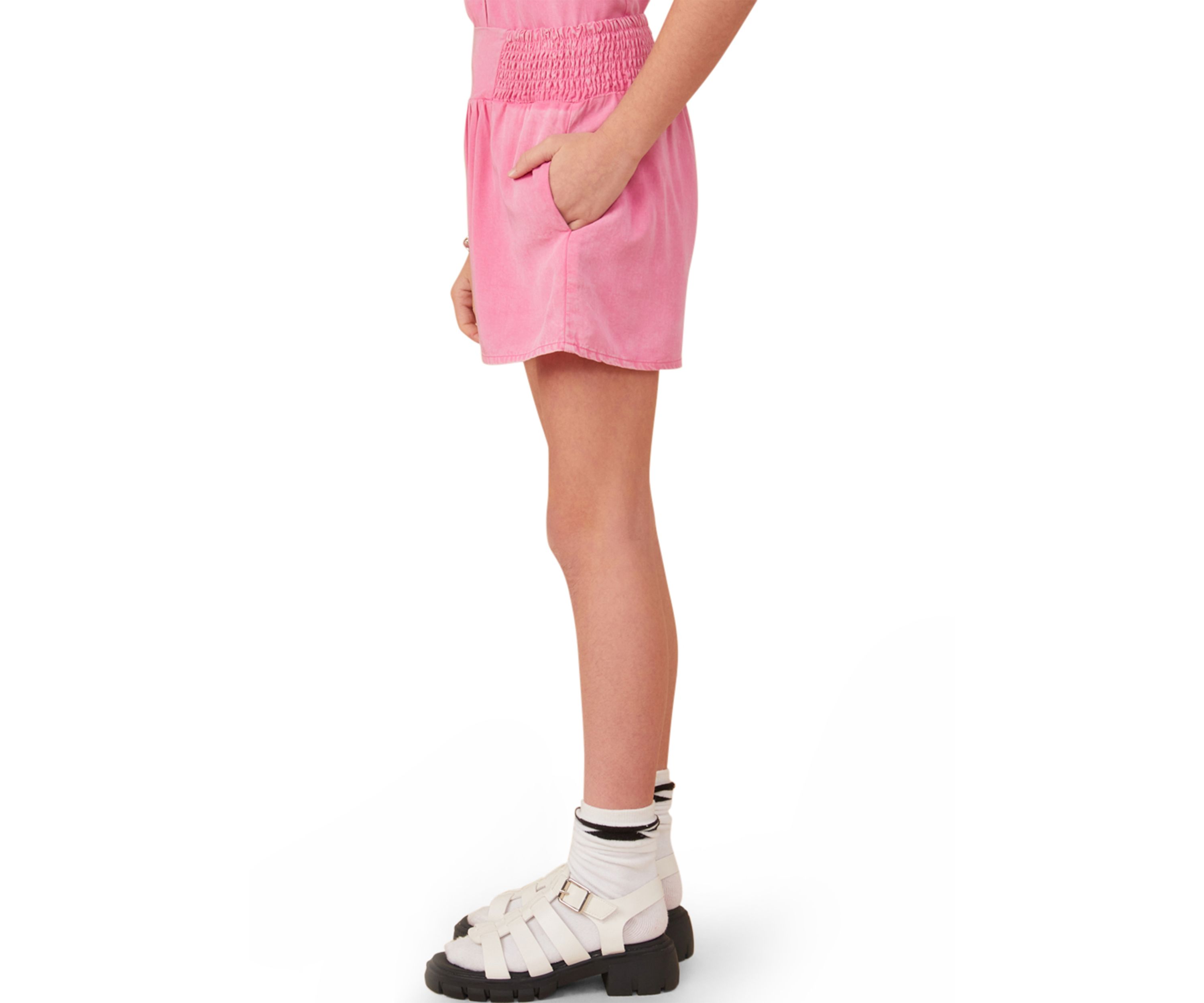 Girls 7-16 Garment Dyed Smock Shorts