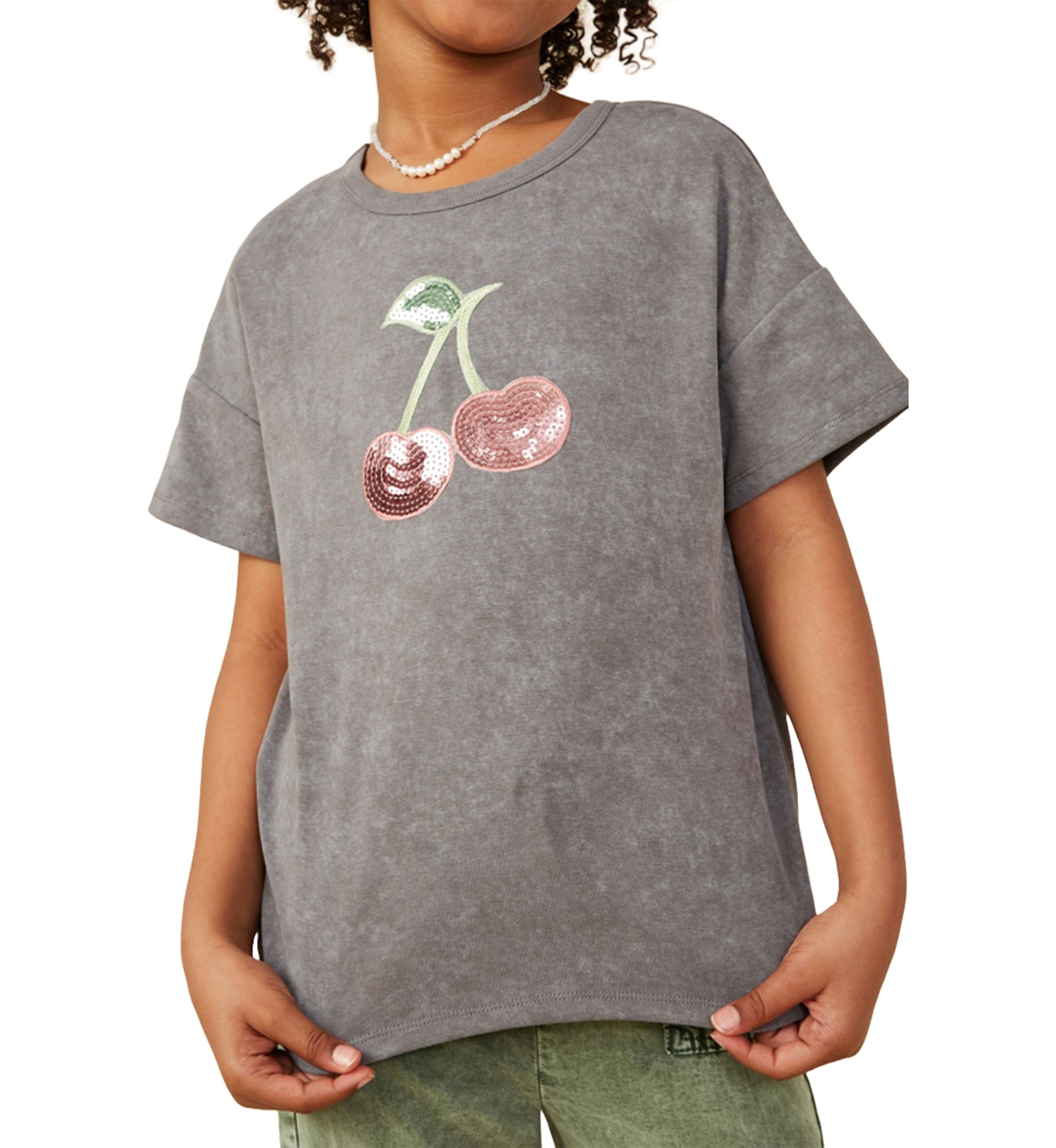 Girls 7-16 Sequin Cherry T-Shirt