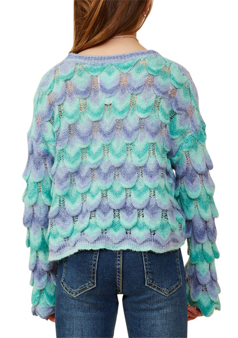 Girls 7-16 Ombré Mermaid Sweater 