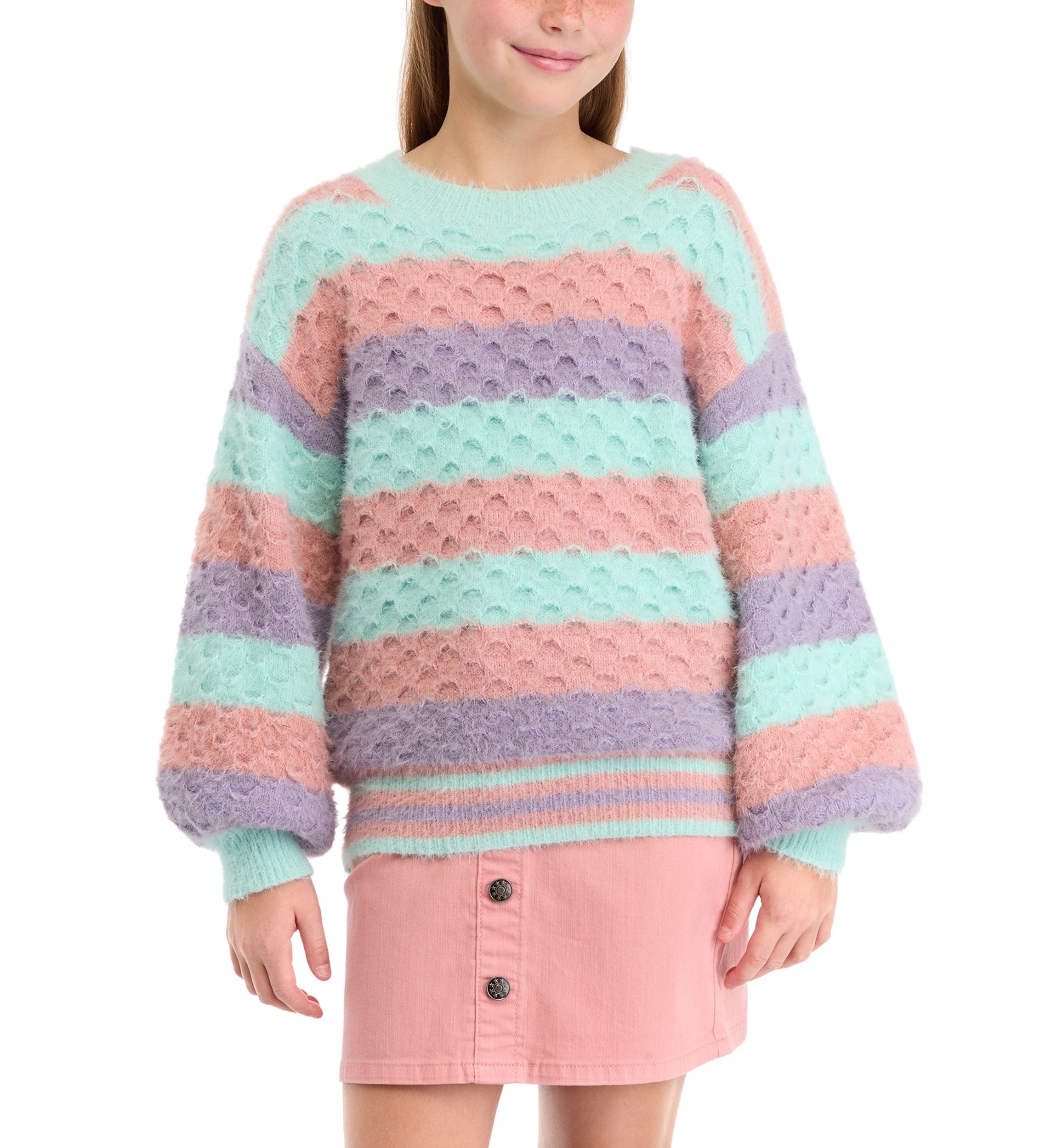 Girls 7-16 Color Block Brights Sweater