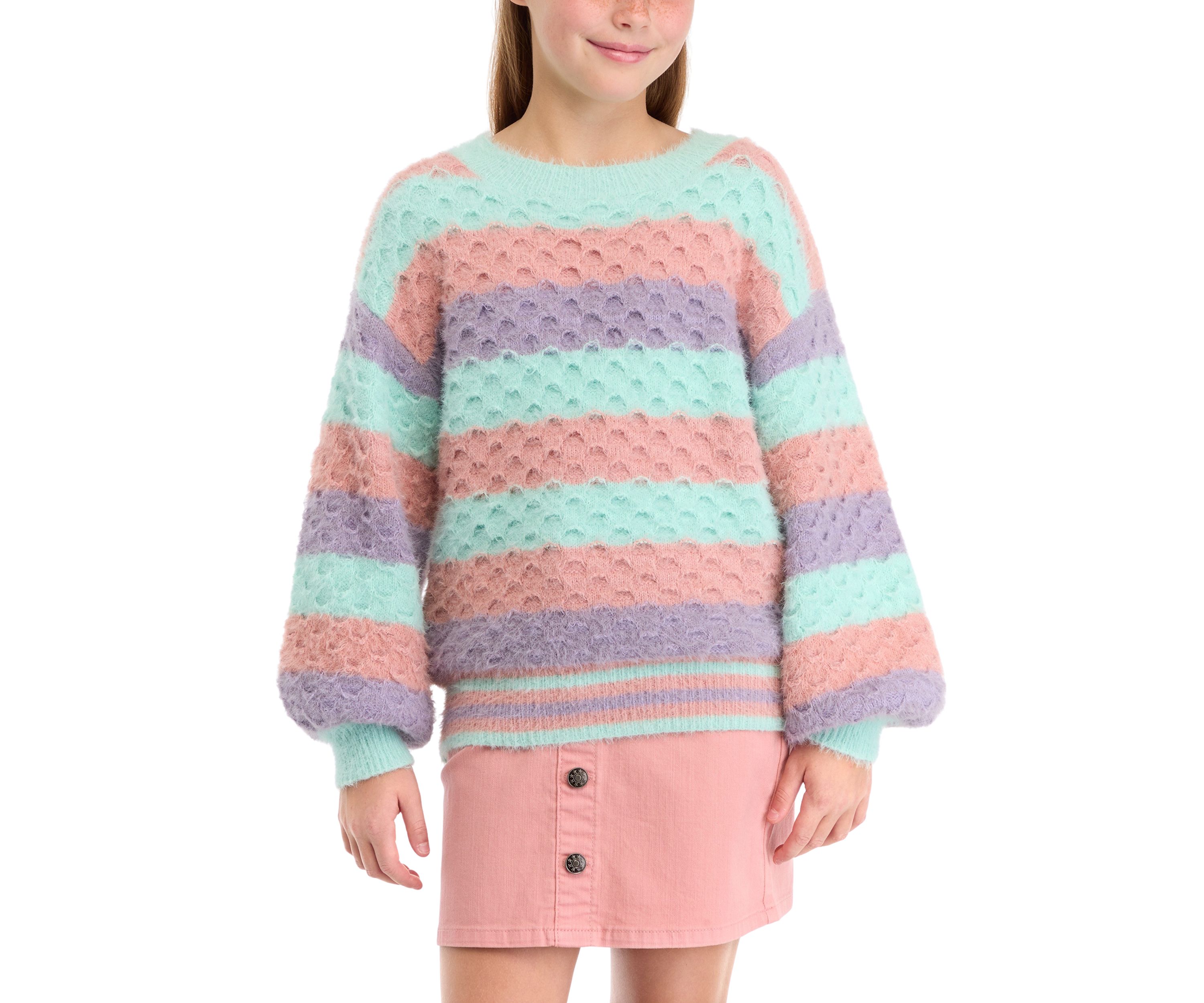 Girls 7-16 Color Block Brights Sweater