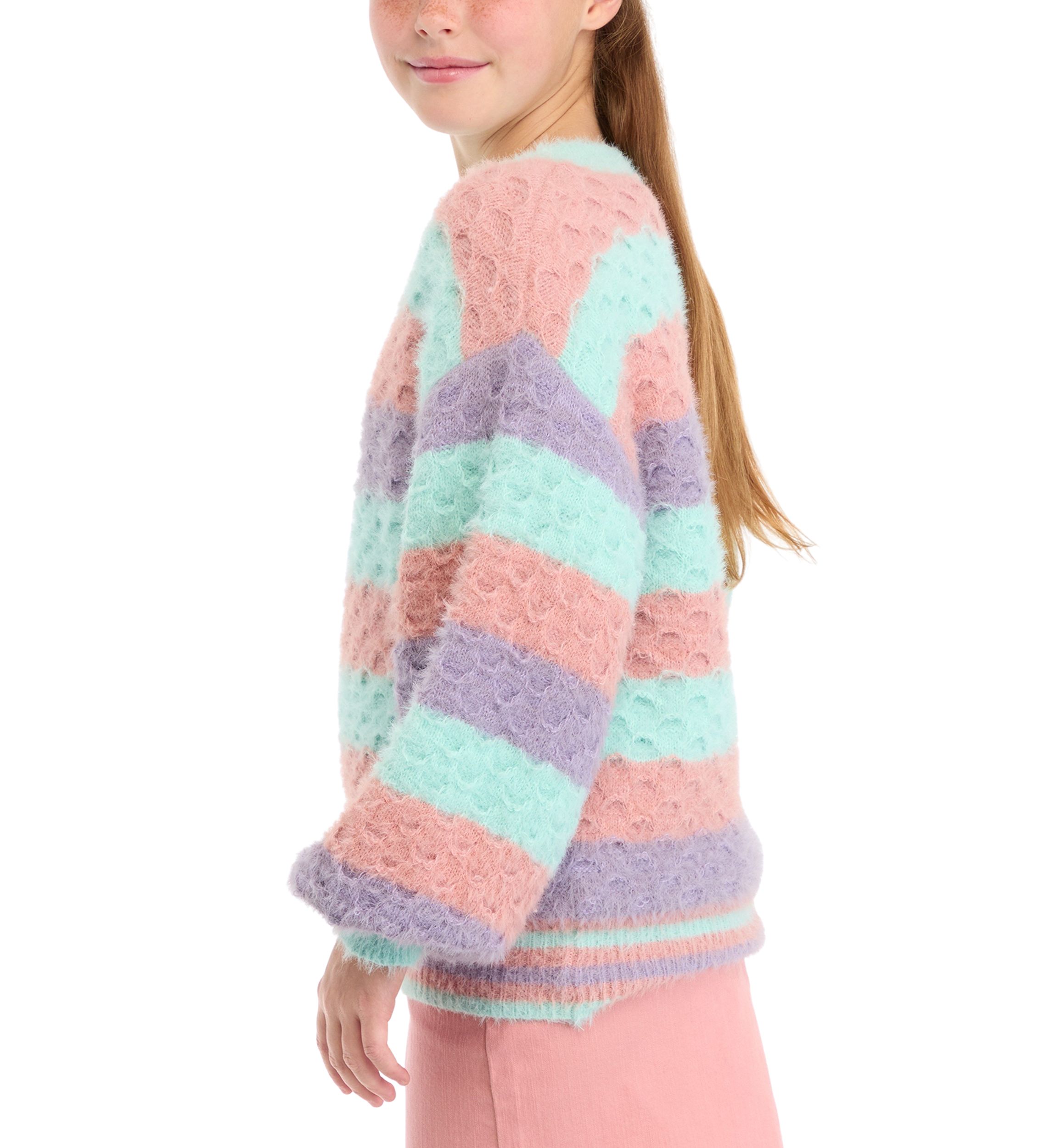 Girls 7-16 Color Block Brights Sweater