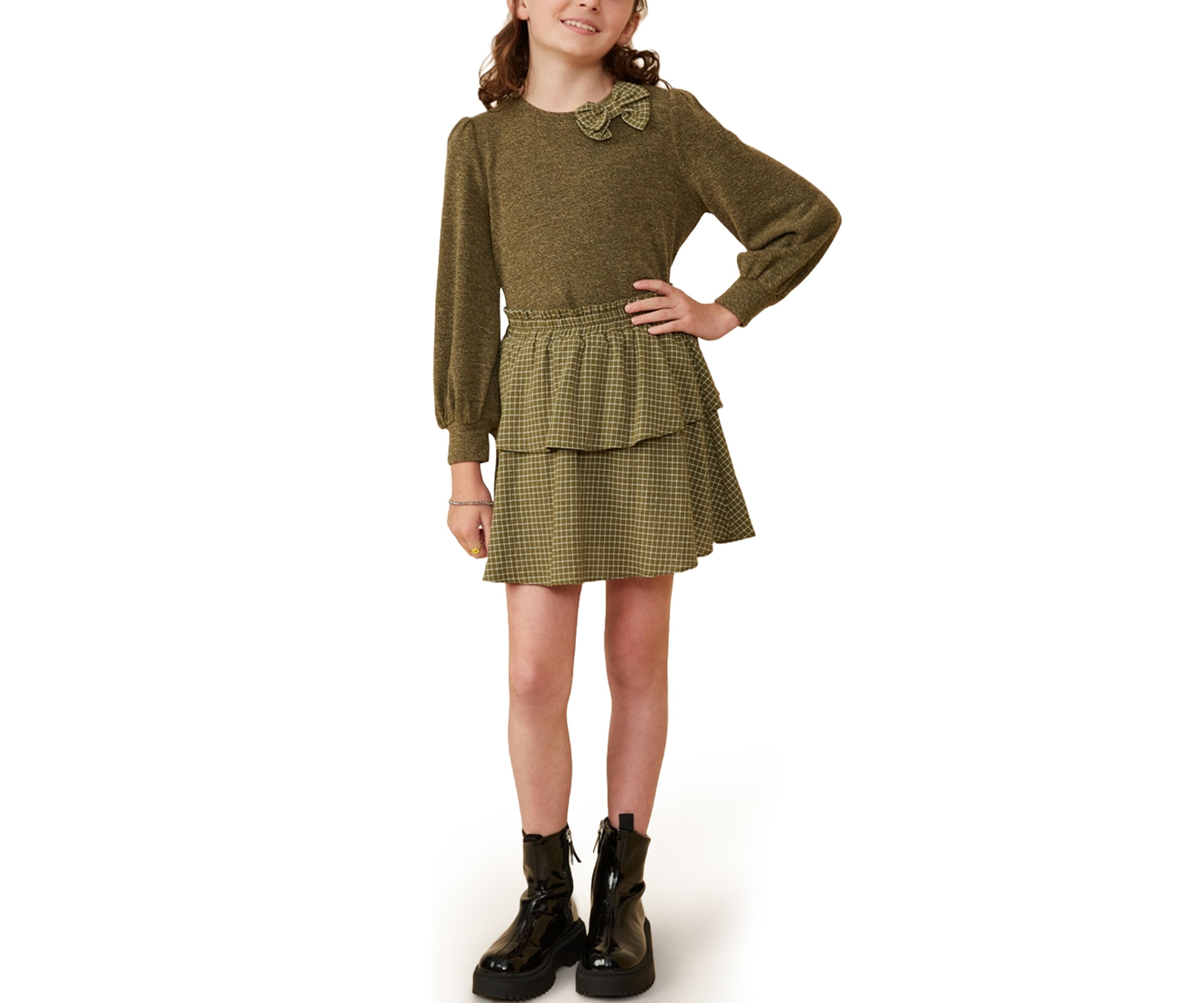 Girls 7-16 Tiered Printed Skirt