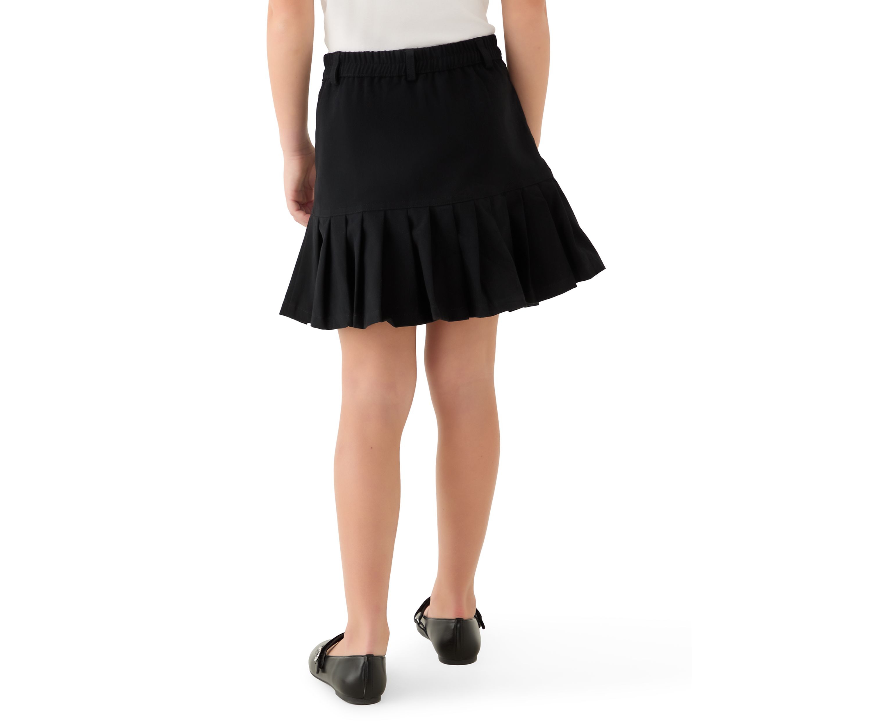 Girls 7-16 Pleated Hem Denim Skirt