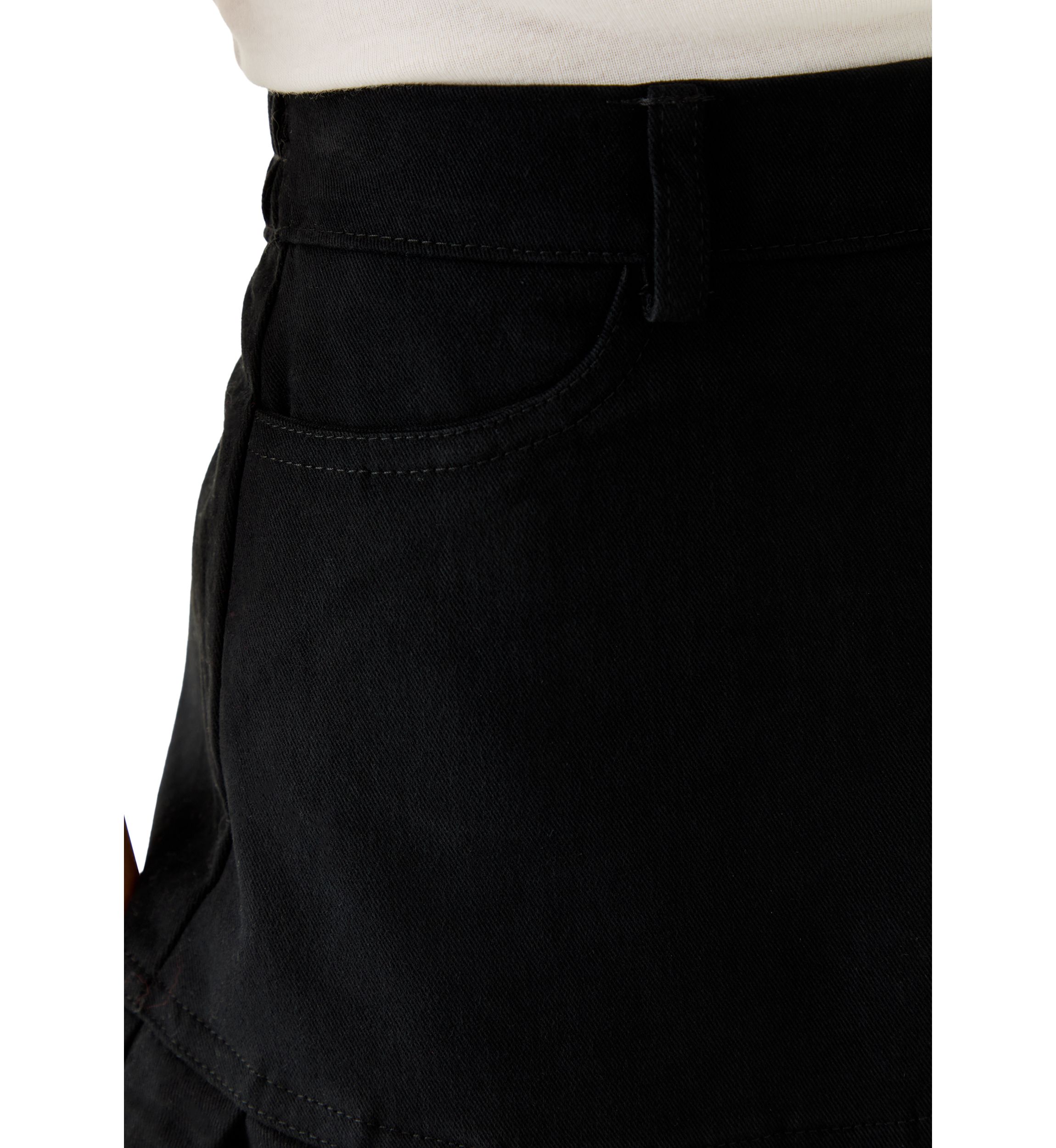 Girls 7-16 Pleated Hem Denim Skirt