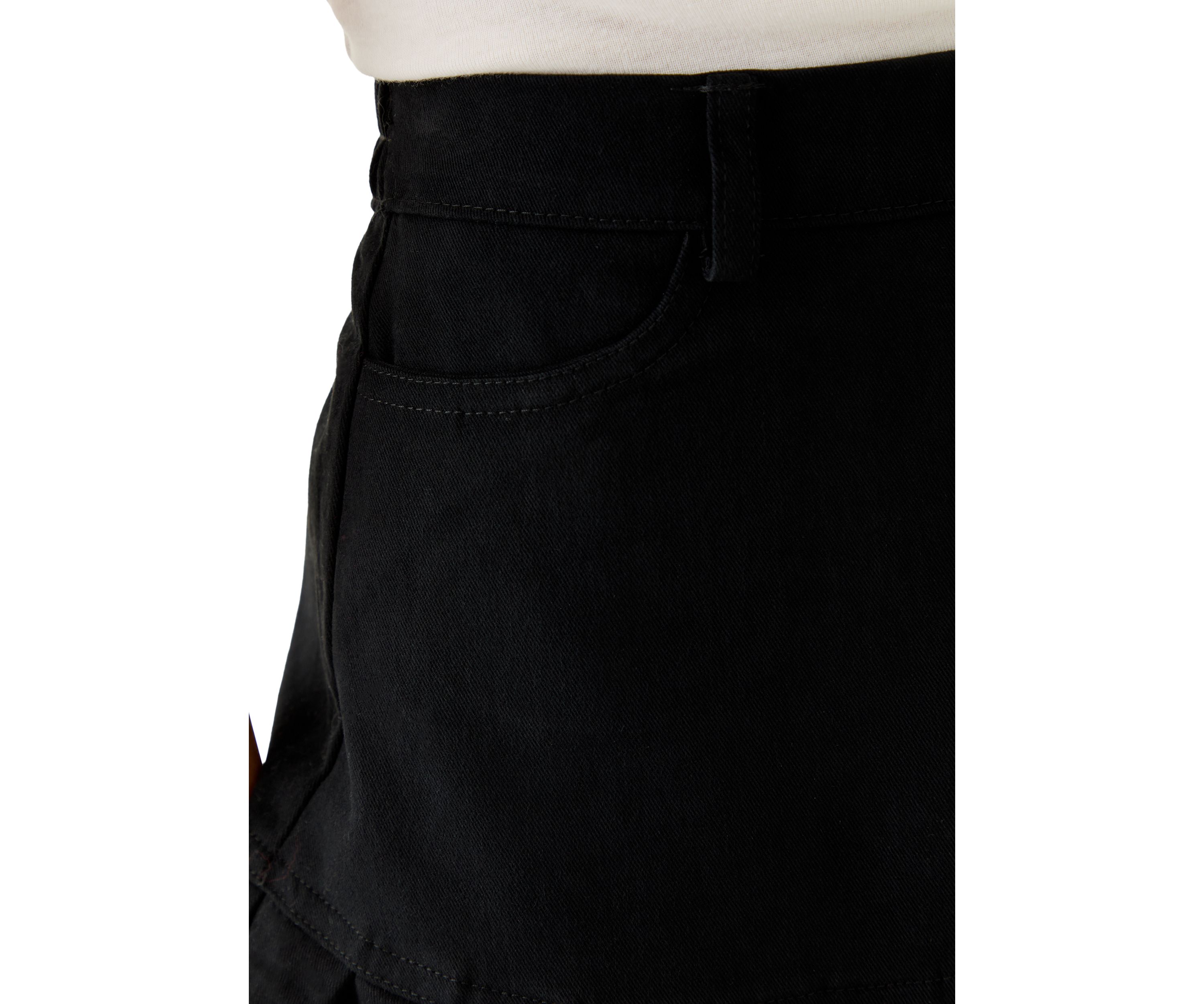 Girls 7-16 Pleated Hem Denim Skirt