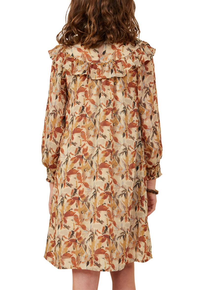 Girls 7-16 3/4 Sleeve Floral Printed Dress