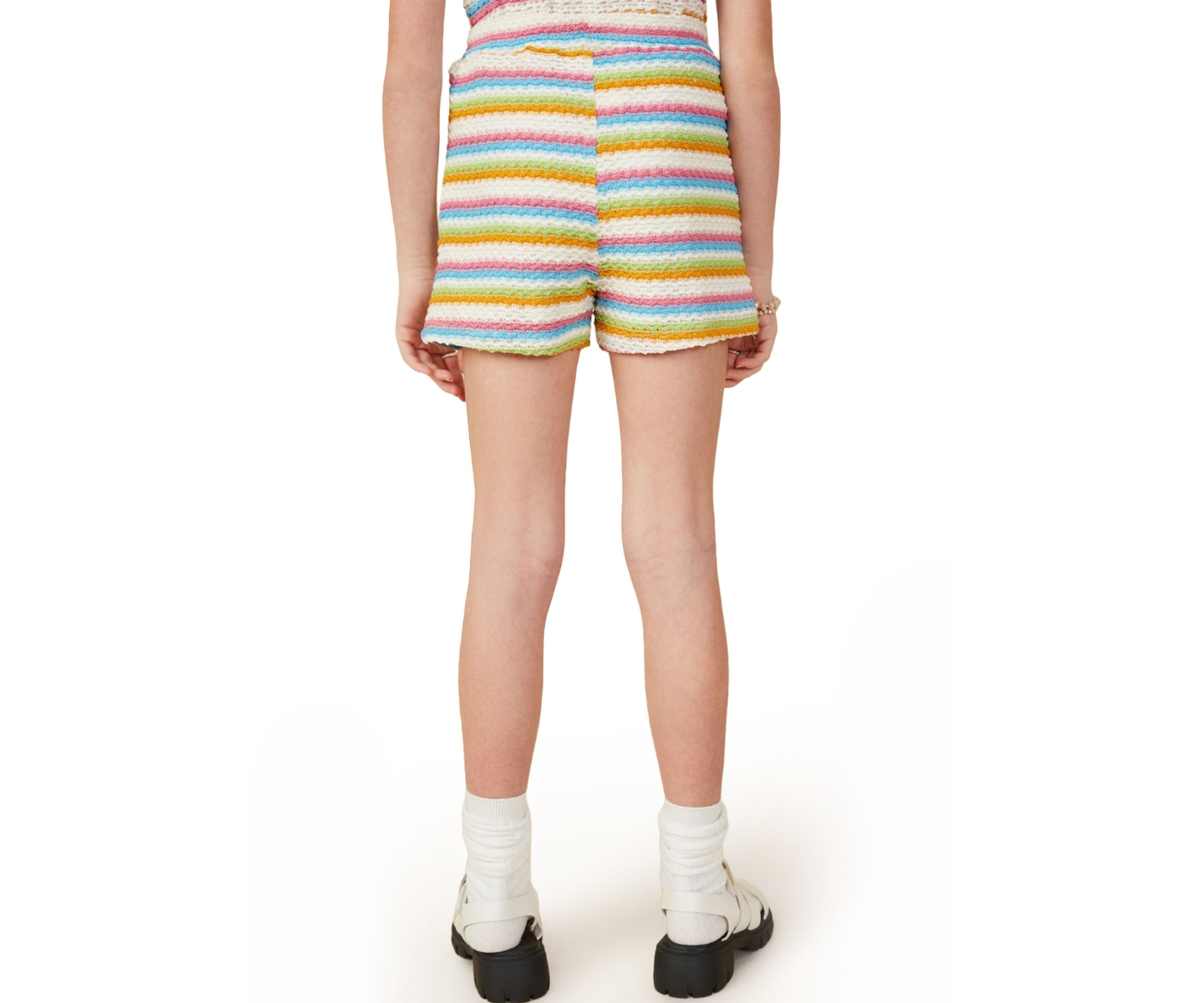 Girls 7-16 Striped Shorts