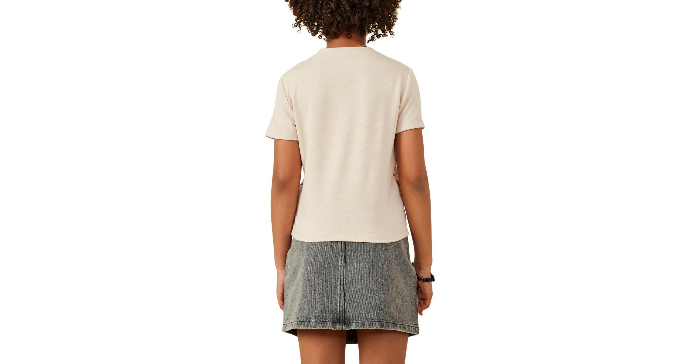 Girls 7-16 Sequin Paneled Twofer Tee