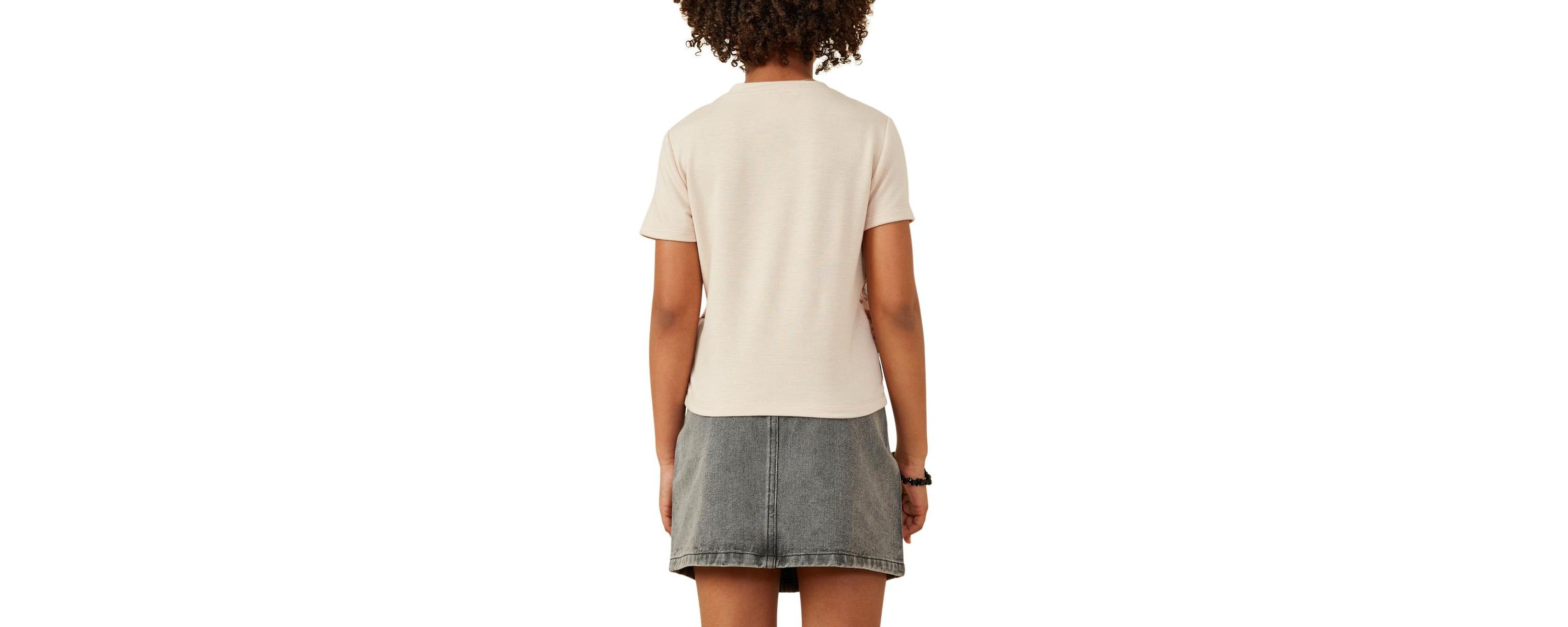 Girls 7-16 Sequin Paneled Twofer Tee