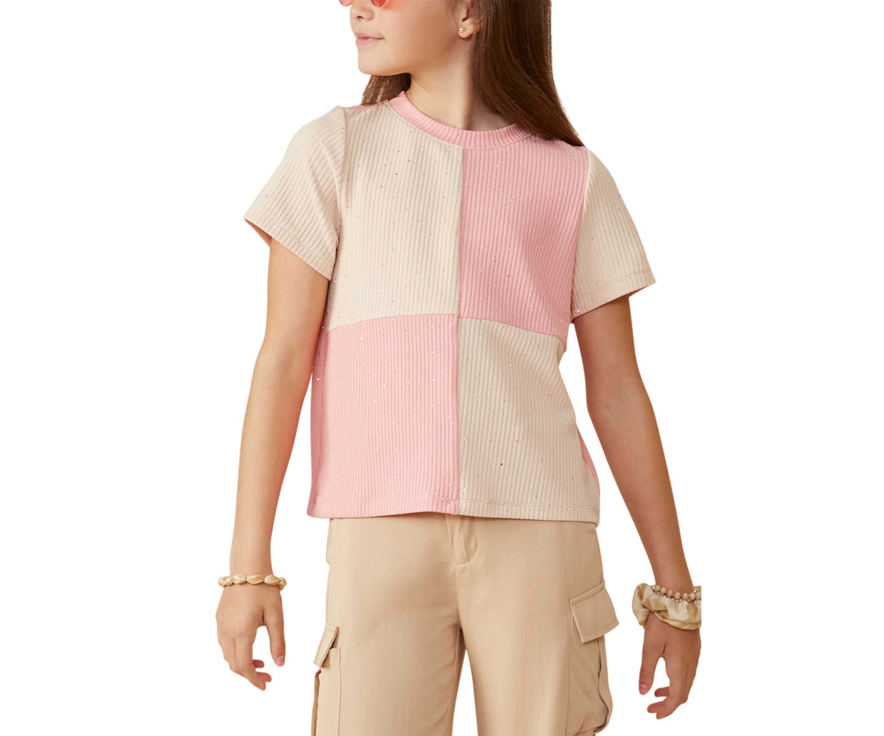 Girls 7-16 Patch Contrast Top