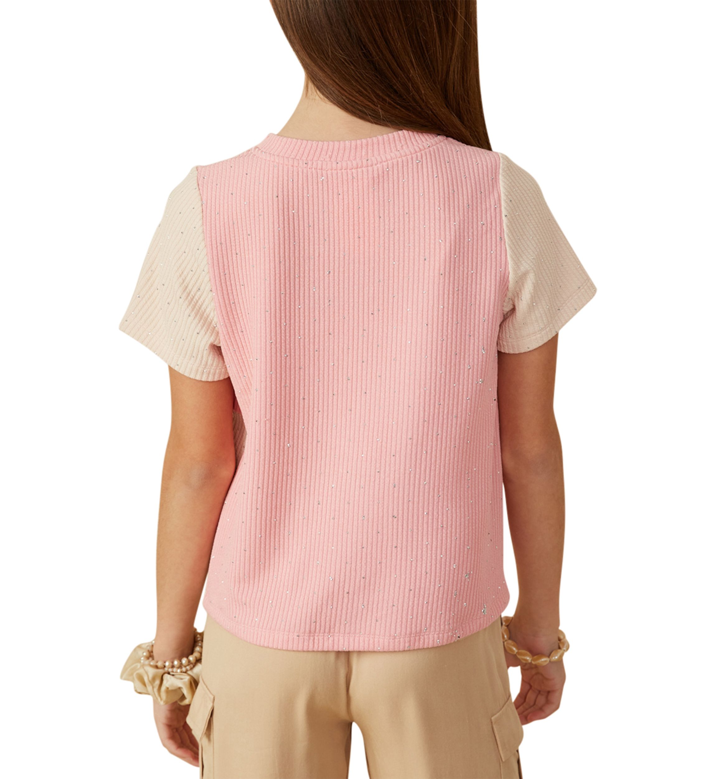 Girls 7-16 Patch Contrast Top