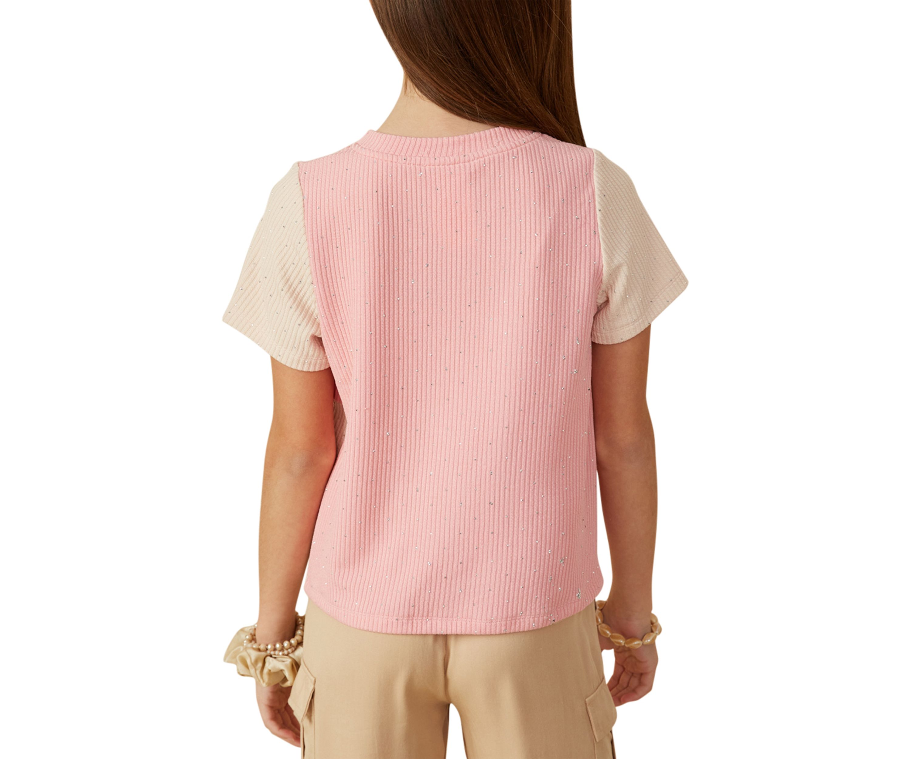 Girls 7-16 Patch Contrast Top